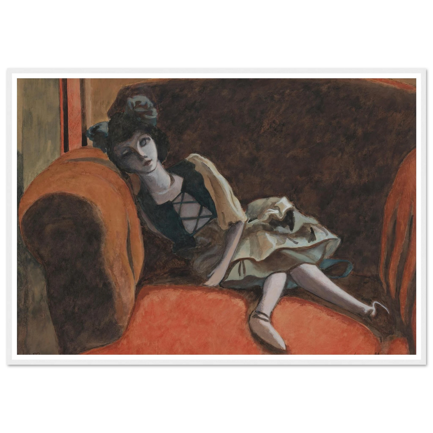 Pop (1933) Art Print | Leon Spilliaert - Framed Poster - 30x40 cm / 12x16″ - Black frame