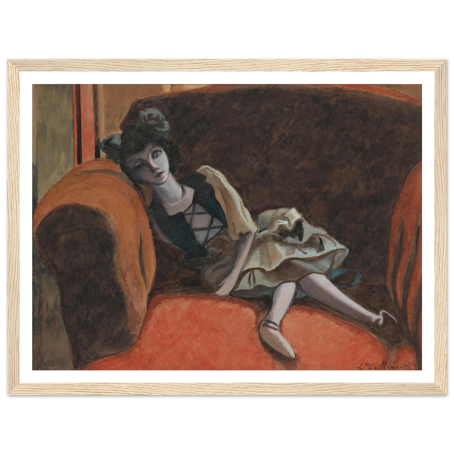 Pop (1933) Art Print | Leon Spilliaert - Framed Poster - 30x40 cm / 12x16″ - Black frame