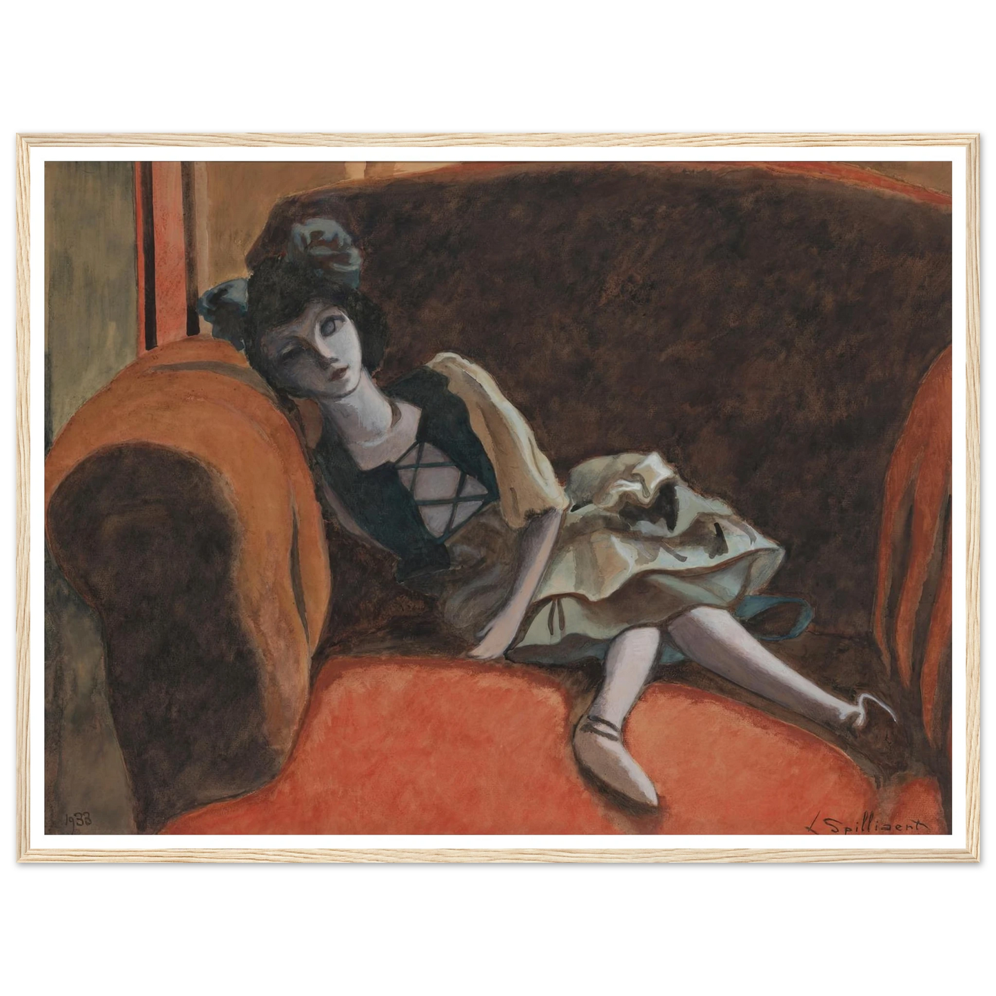 Pop (1933) Art Print | Leon Spilliaert - Framed Poster - 30x40 cm / 12x16″ - Black frame