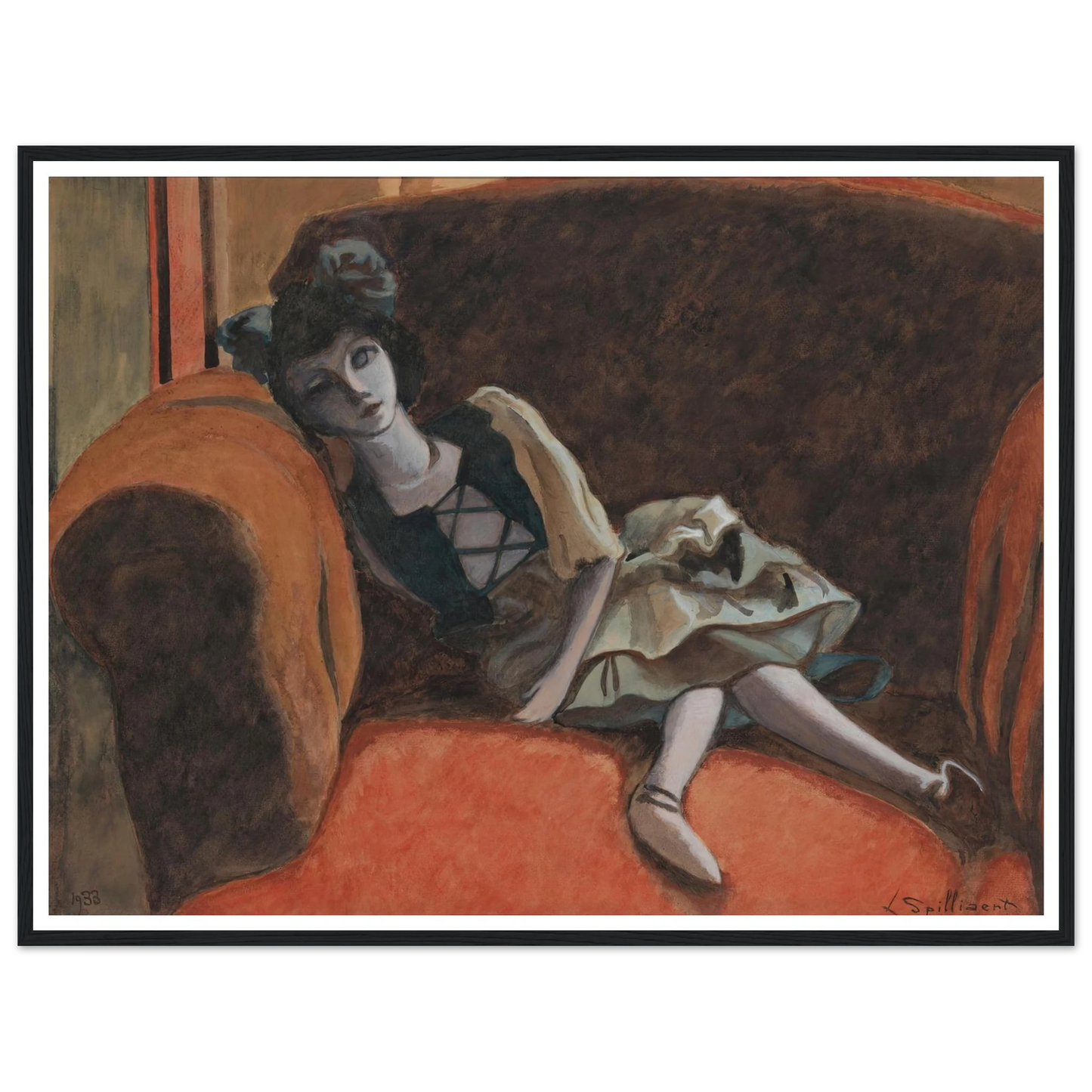 Pop (1933) Art Print | Leon Spilliaert - Framed Poster - 30x40 cm / 12x16″ - Black frame