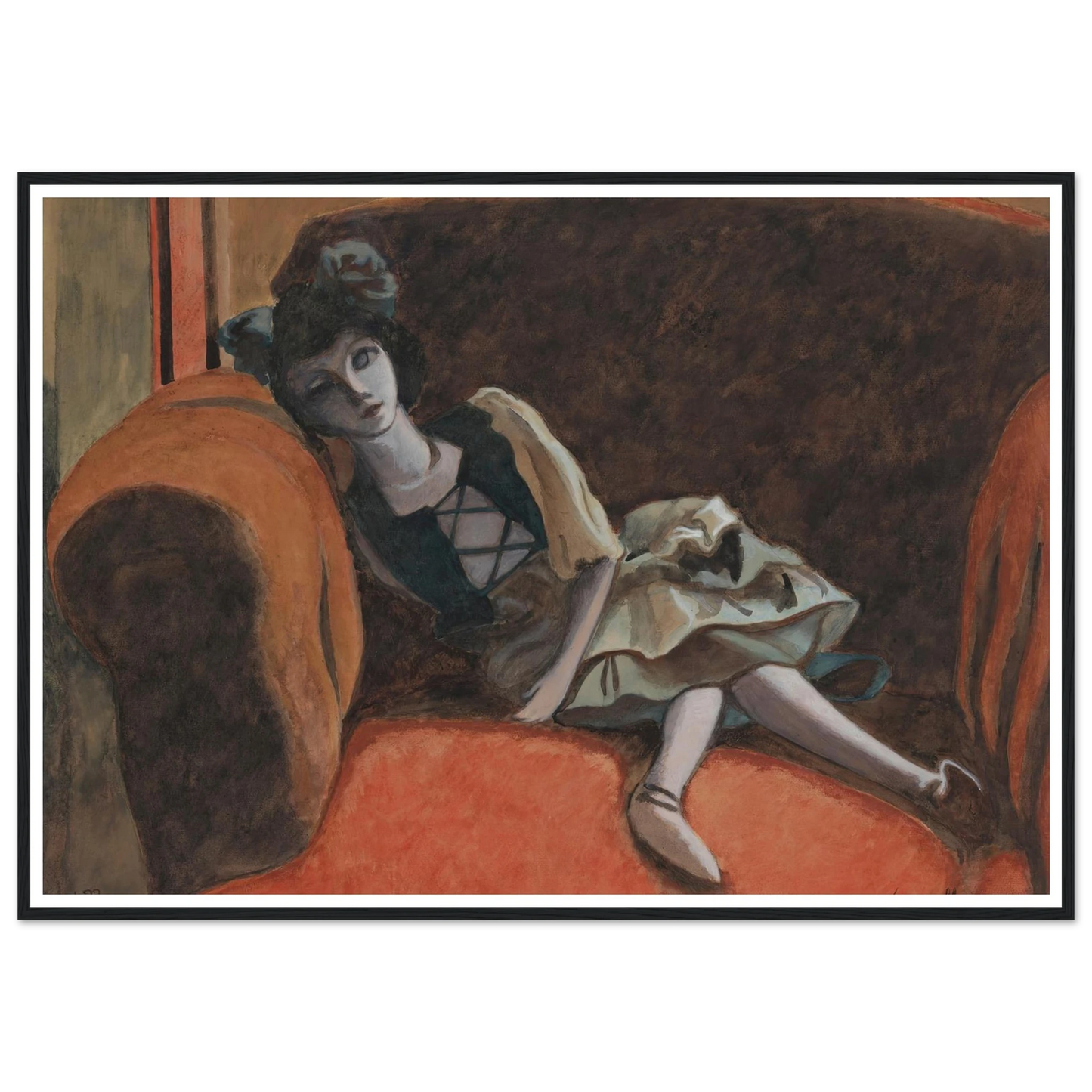 Pop (1933) Art Print | Leon Spilliaert - Framed Poster - 30x40 cm / 12x16″ - Black frame