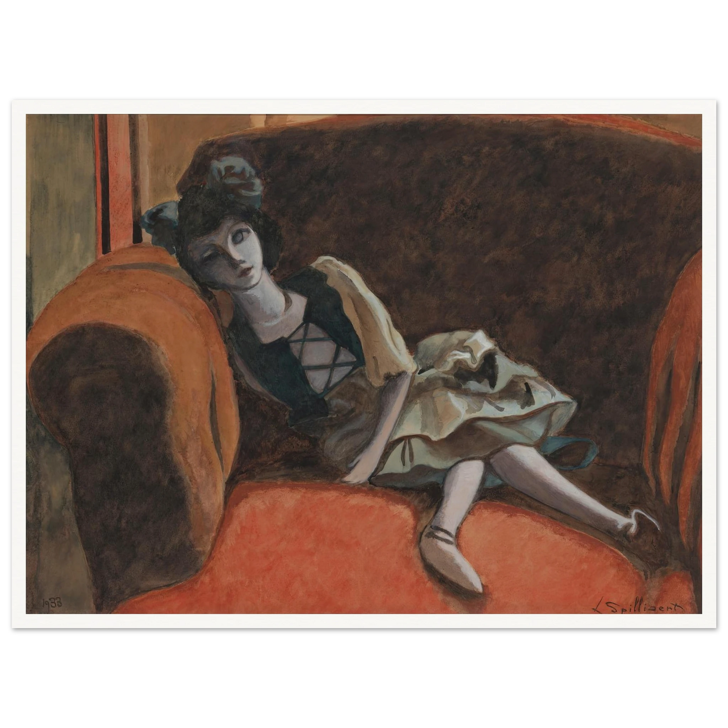 Pop (1933) Art Print | Leon Spilliaert - Framed Poster - 30x40 cm / 12x16″ - Black frame