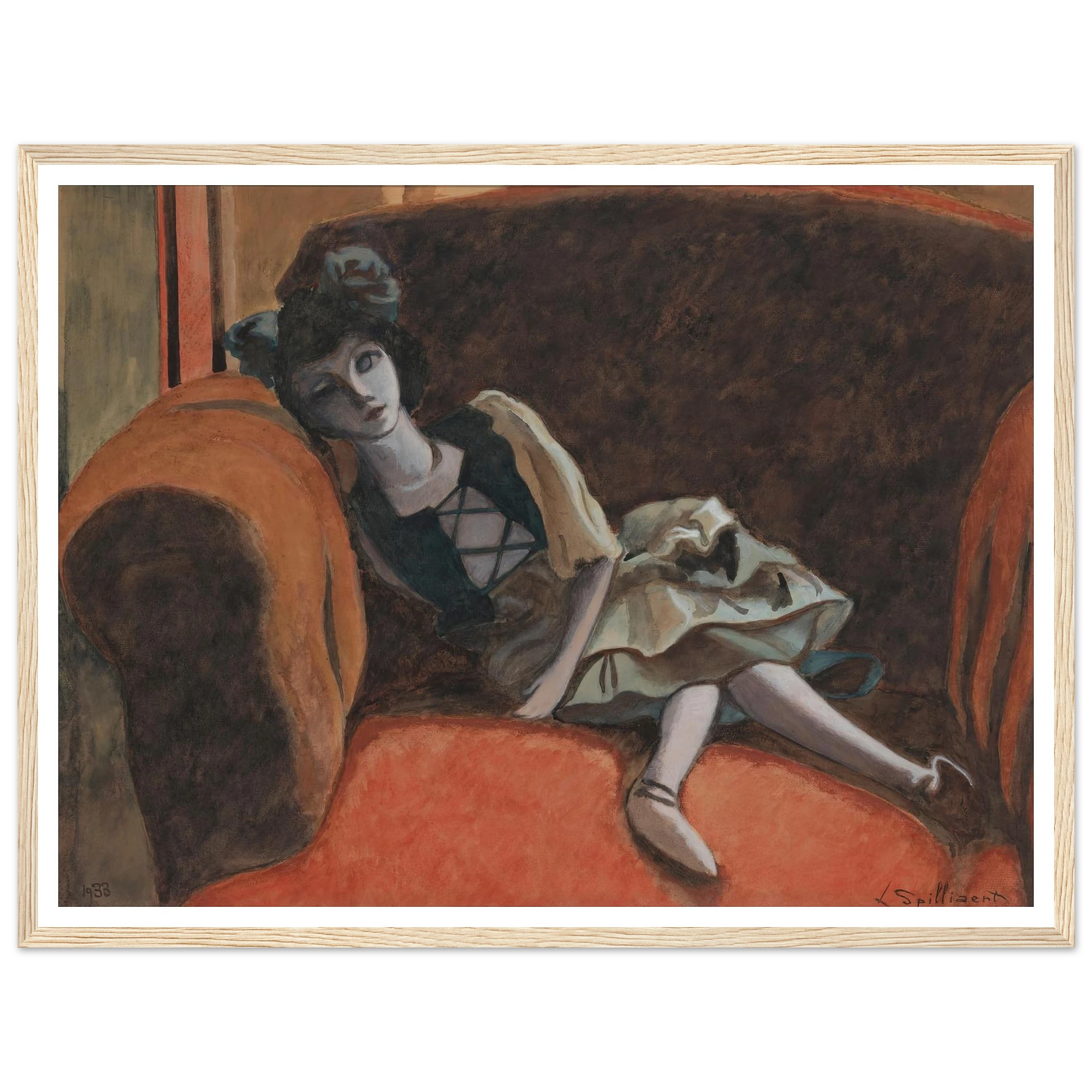 Pop (1933) Art Print | Leon Spilliaert - Framed Poster - 30x40 cm / 12x16″ - Black frame