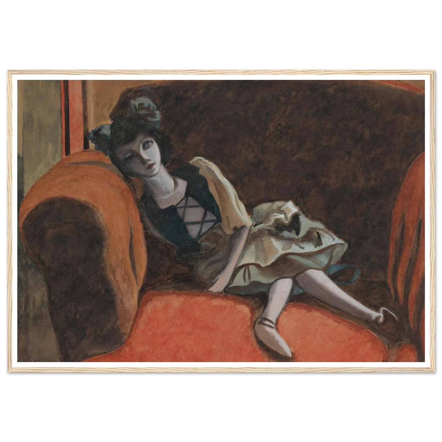 Pop (1933) Art Print | Leon Spilliaert - Framed Poster - 30x40 cm / 12x16″ - Black frame