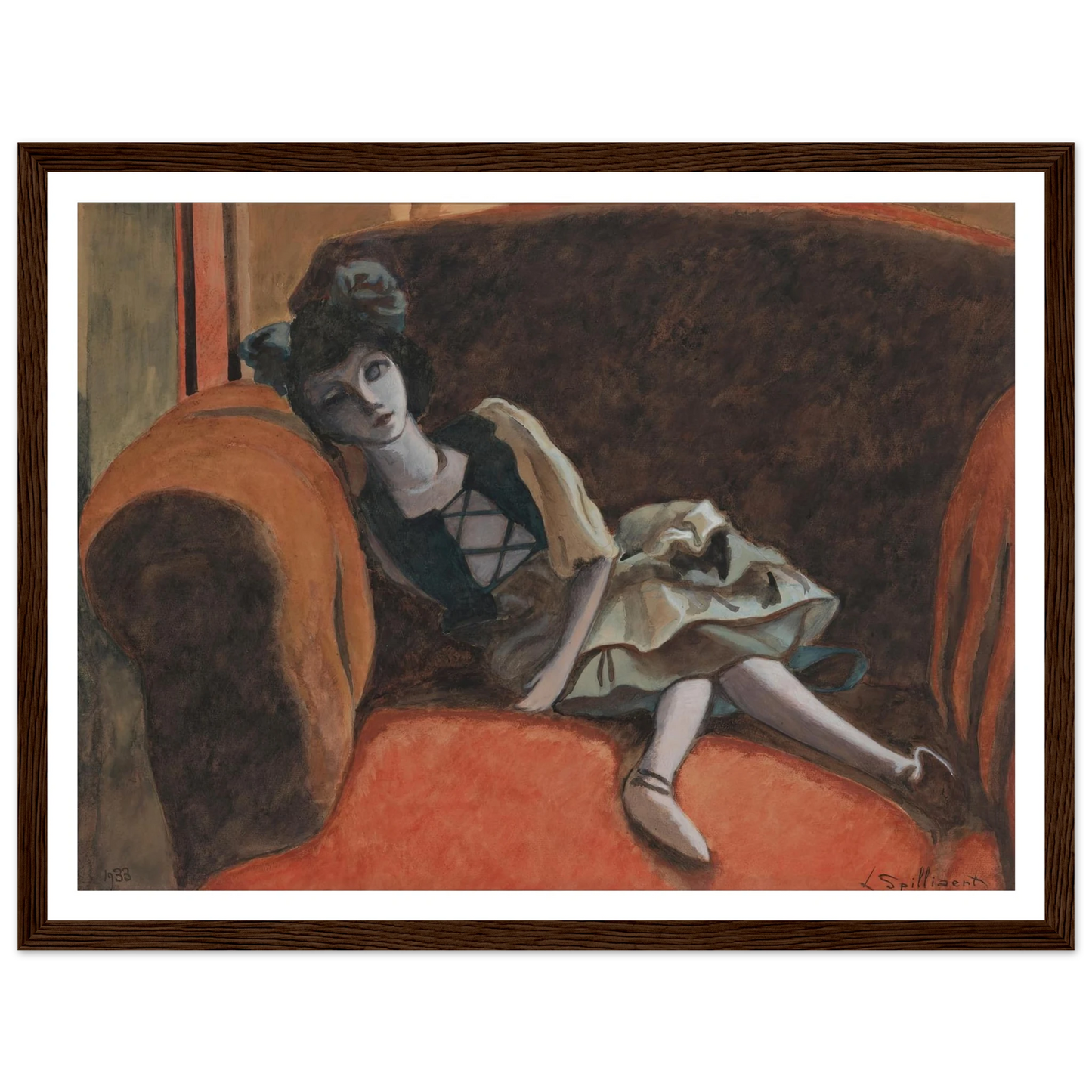 Pop (1933) Art Print | Leon Spilliaert - Framed Poster - 30x40 cm / 12x16″ - Black frame