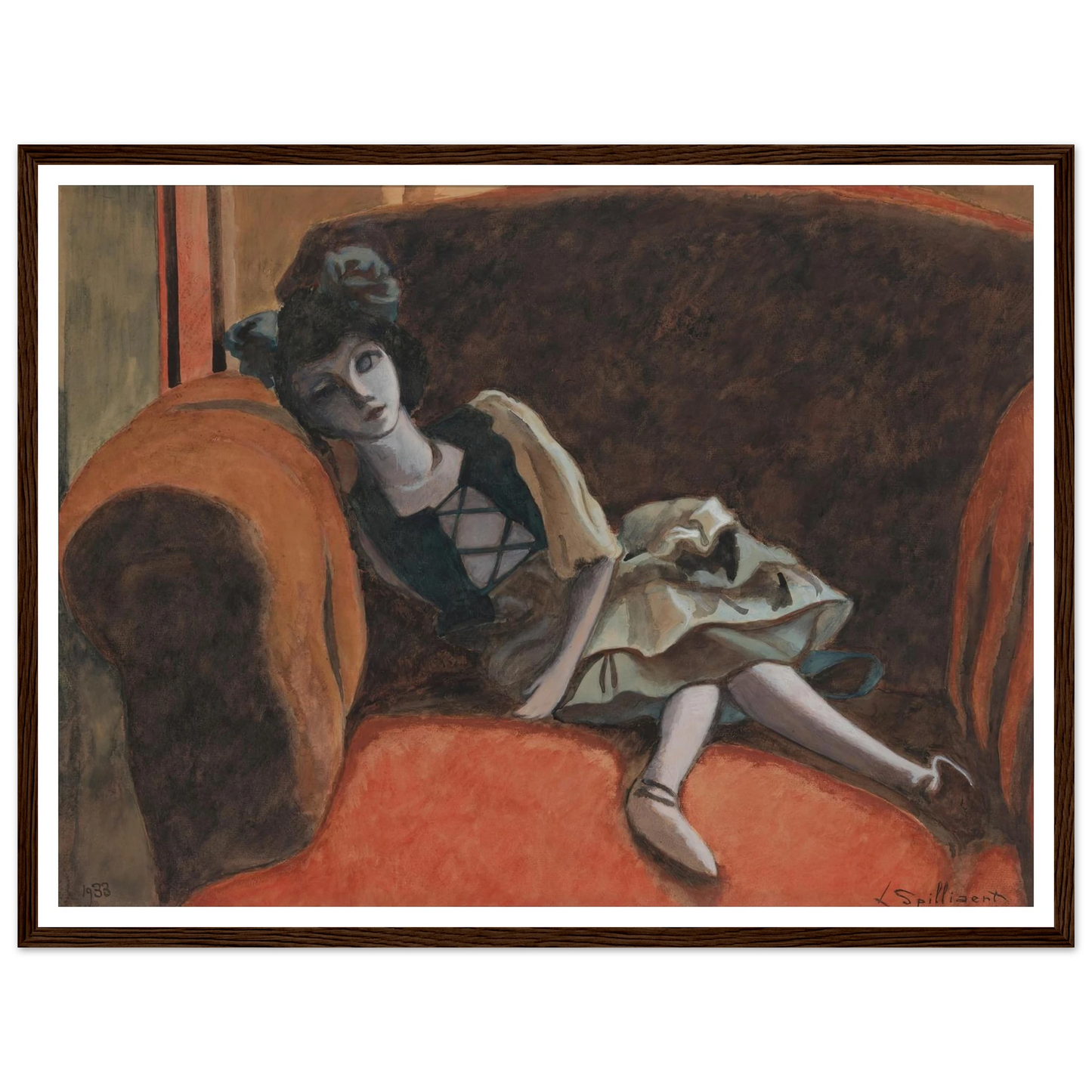 Pop (1933) Art Print | Leon Spilliaert - Framed Poster - 30x40 cm / 12x16″ - Black frame