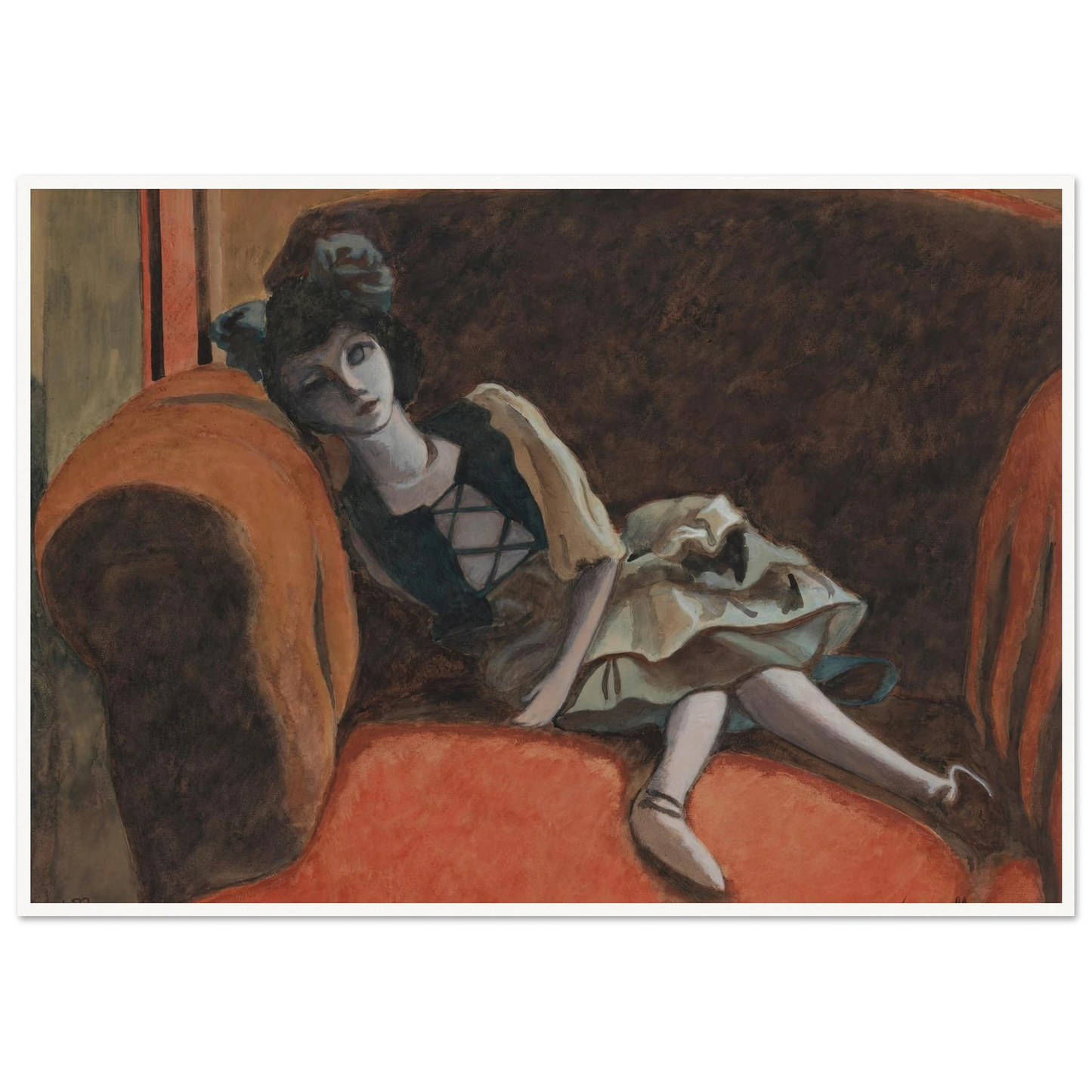 Pop (1933) Art Print | Leon Spilliaert - Framed Poster - 30x40 cm / 12x16″ - Black frame