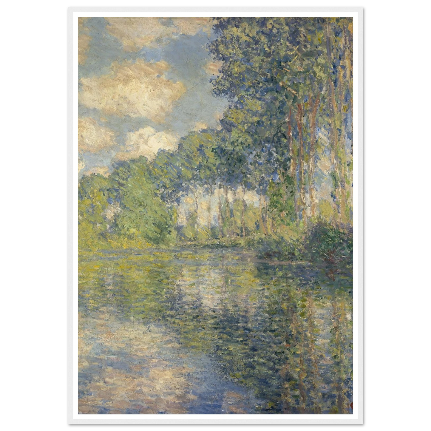 Poplars on the Epte (1891) Art Print | Claude Monet - Framed Poster - 30x40 cm / 12x16″ - Black frame