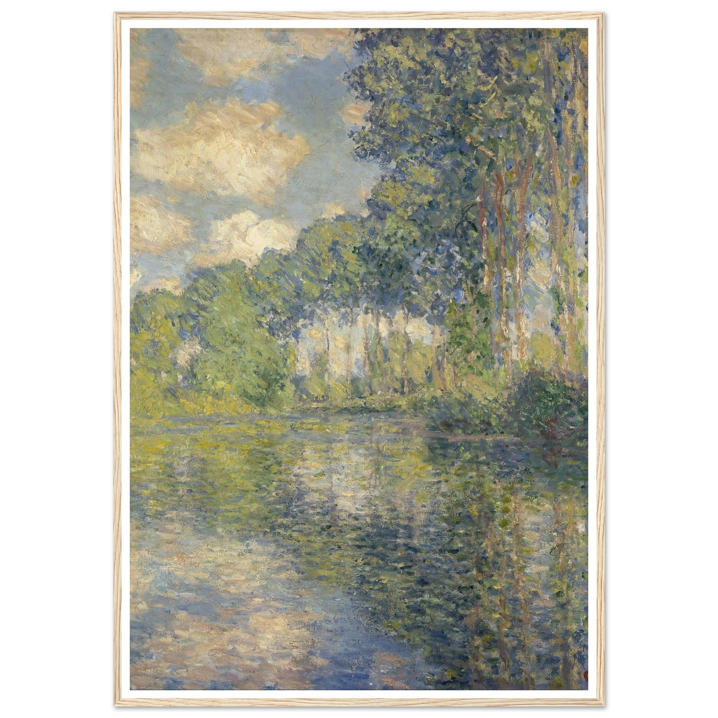 Poplars on the Epte (1891) Art Print | Claude Monet - Framed Poster - 30x40 cm / 12x16″ - Black frame