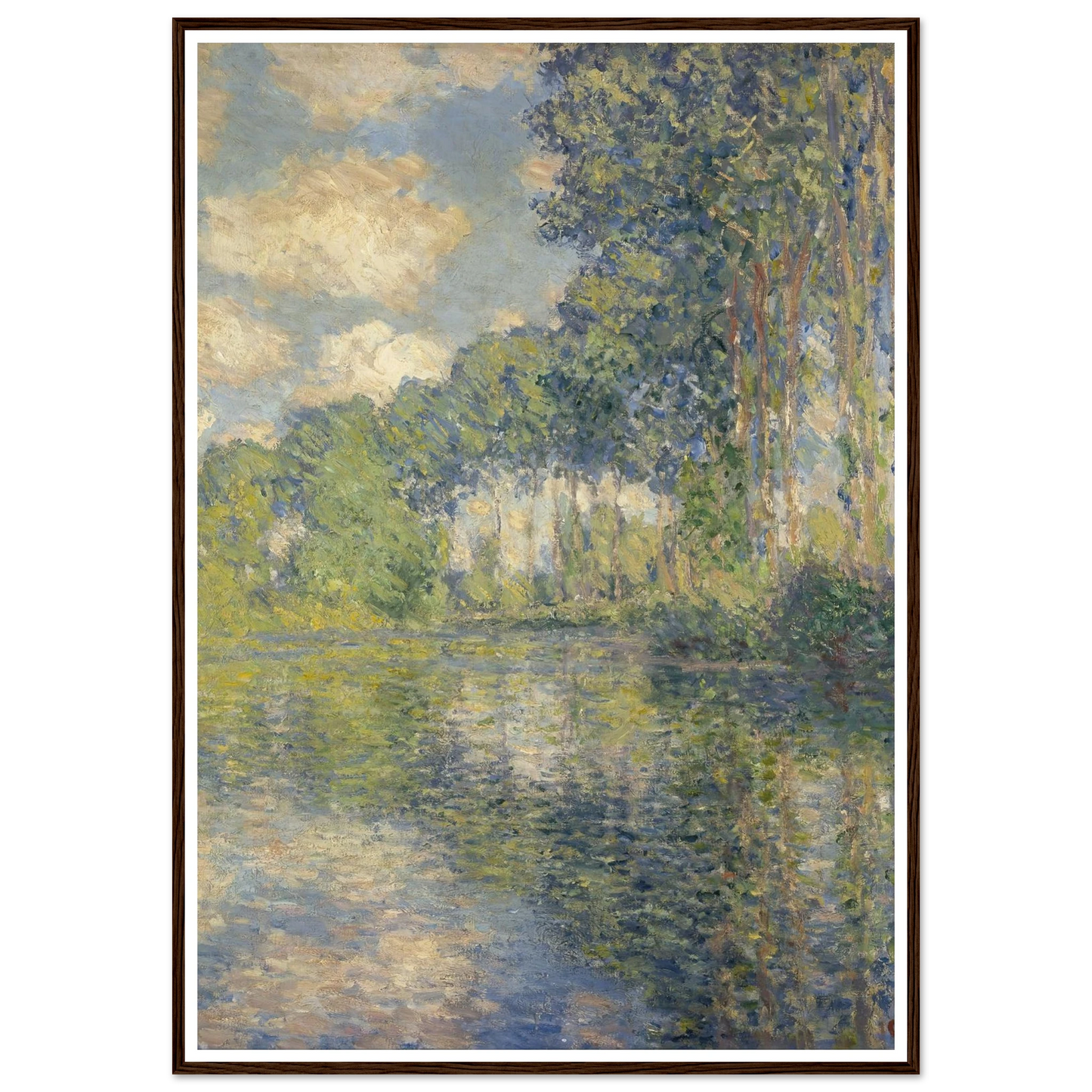 Poplars on the Epte (1891) Art Print | Claude Monet - Framed Poster - 30x40 cm / 12x16″ - Black frame