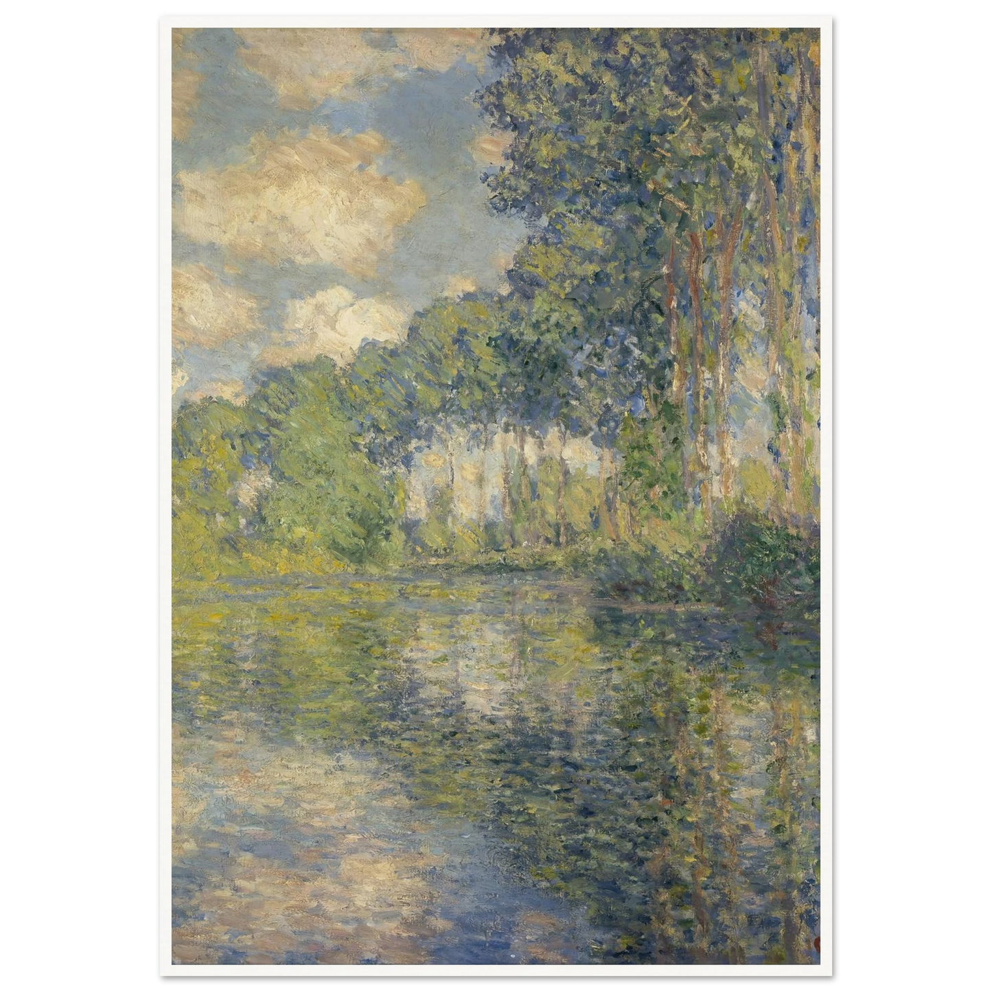 Poplars on the Epte (1891) Art Print | Claude Monet - Framed Poster - 30x40 cm / 12x16″ - Black frame