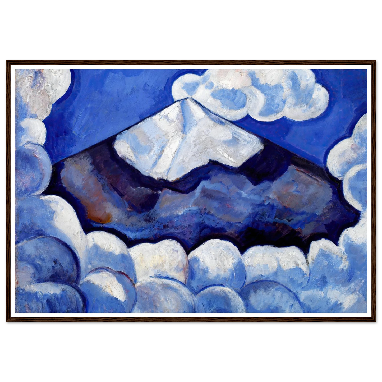 Popocatepetl, Spirited Morning– Mexico (1932) Art Print | Marsden Hartley - Framed Poster - 30x40 cm / 12x16″ - Black frame