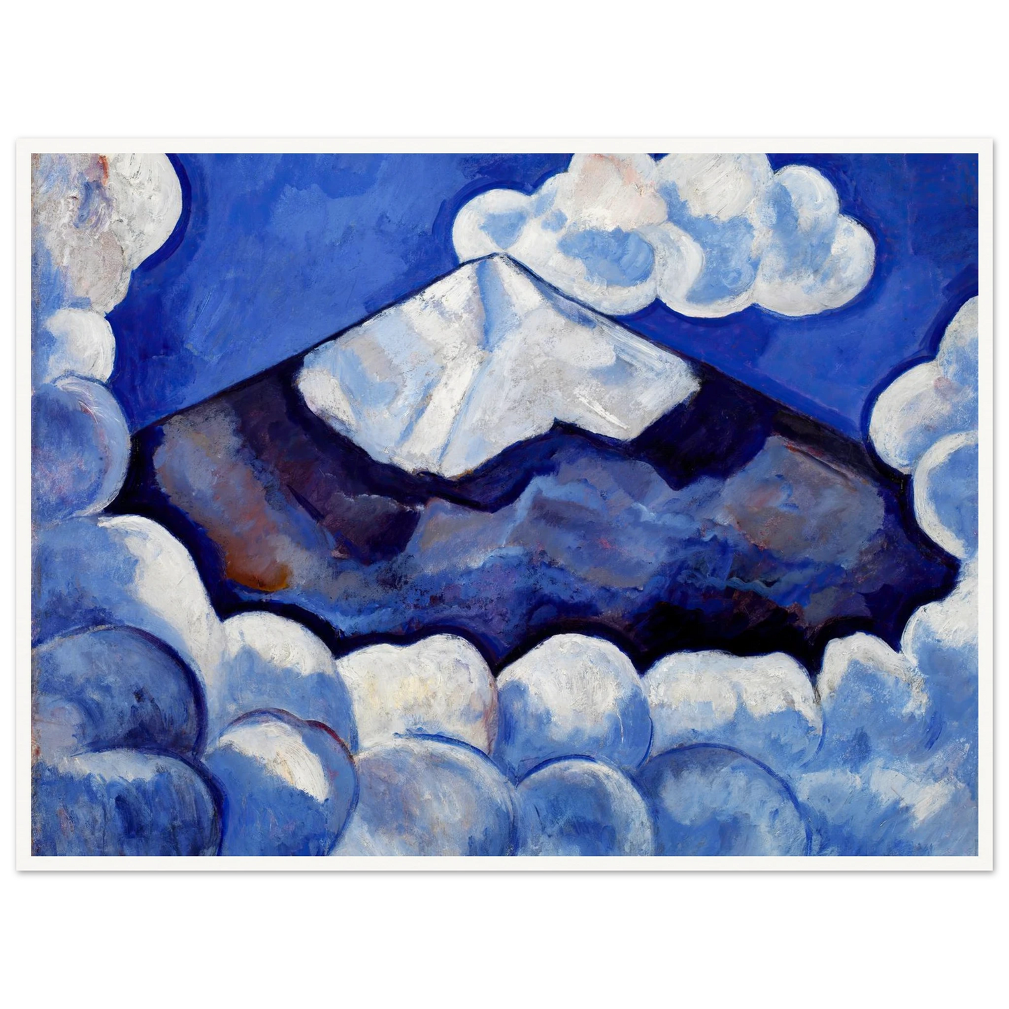 Popocatepetl, Spirited Morning– Mexico (1932) Art Print | Marsden Hartley - Framed Poster - 30x40 cm / 12x16″ - Black frame