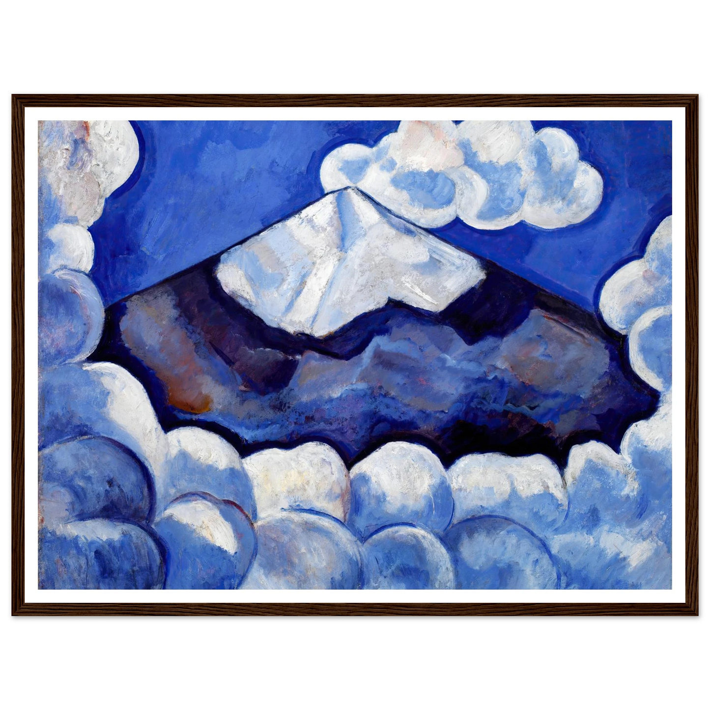 Popocatepetl, Spirited Morning– Mexico (1932) Art Print | Marsden Hartley - Framed Poster - 30x40 cm / 12x16″ - Black frame