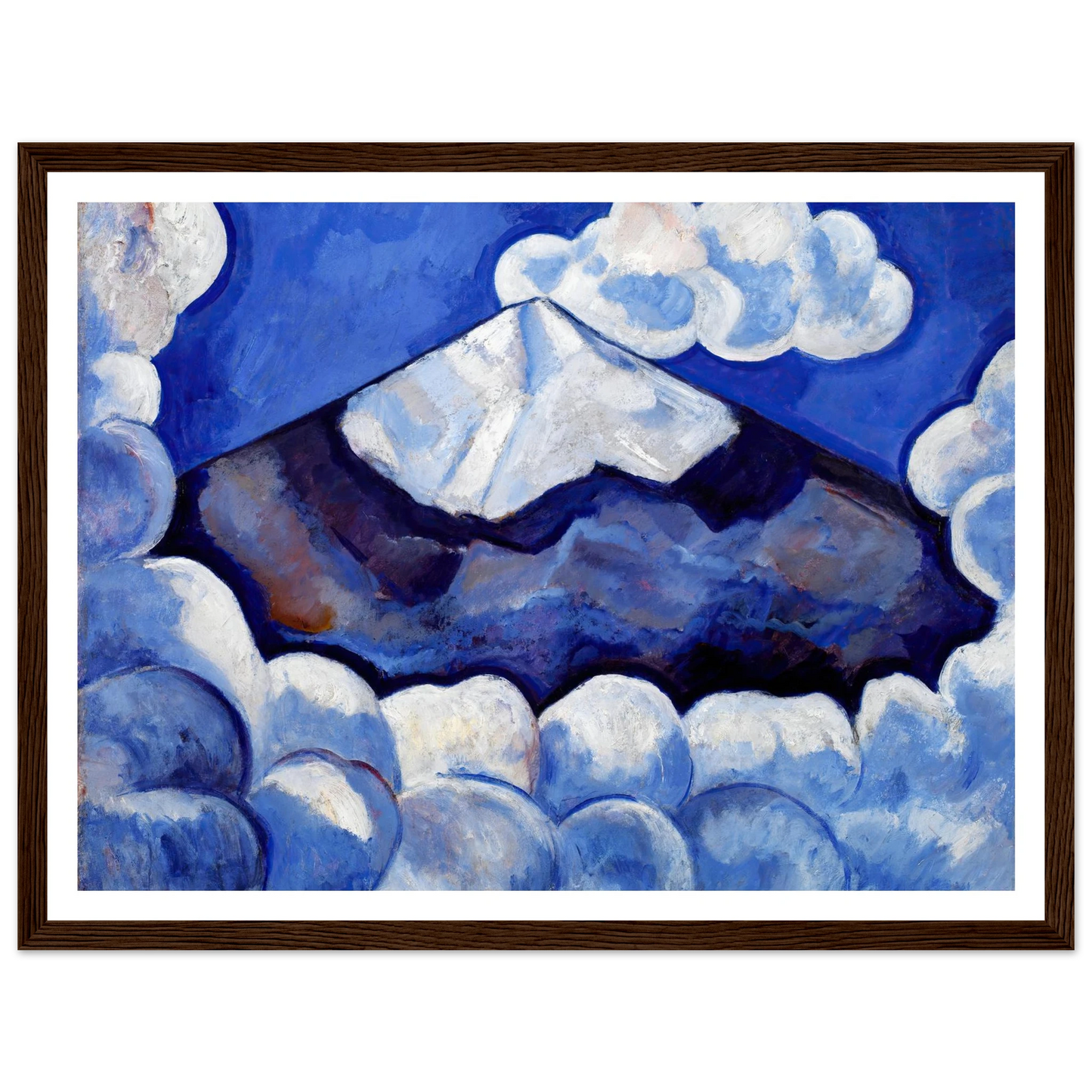 Popocatepetl, Spirited Morning– Mexico (1932) Art Print | Marsden Hartley - Framed Poster - 30x40 cm / 12x16″ - Black frame