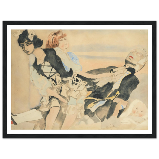 Poppen (1933) Art Print | Leon Spilliaert - Framed Poster - 30x40 cm / 12x16″ - Black frame