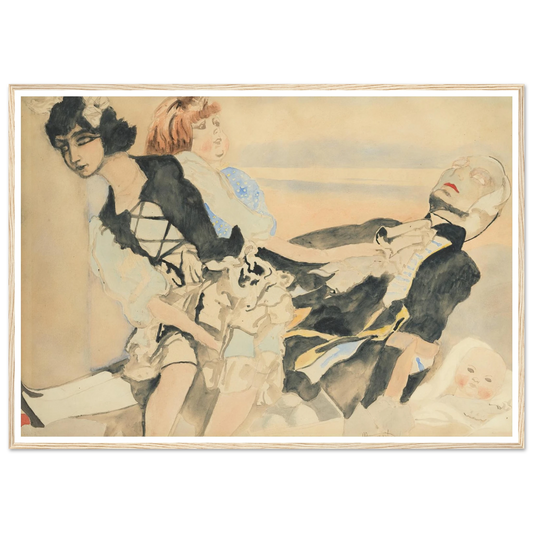 Poppen (1933) Art Print | Leon Spilliaert - Framed Poster - 30x40 cm / 12x16″ - Black frame