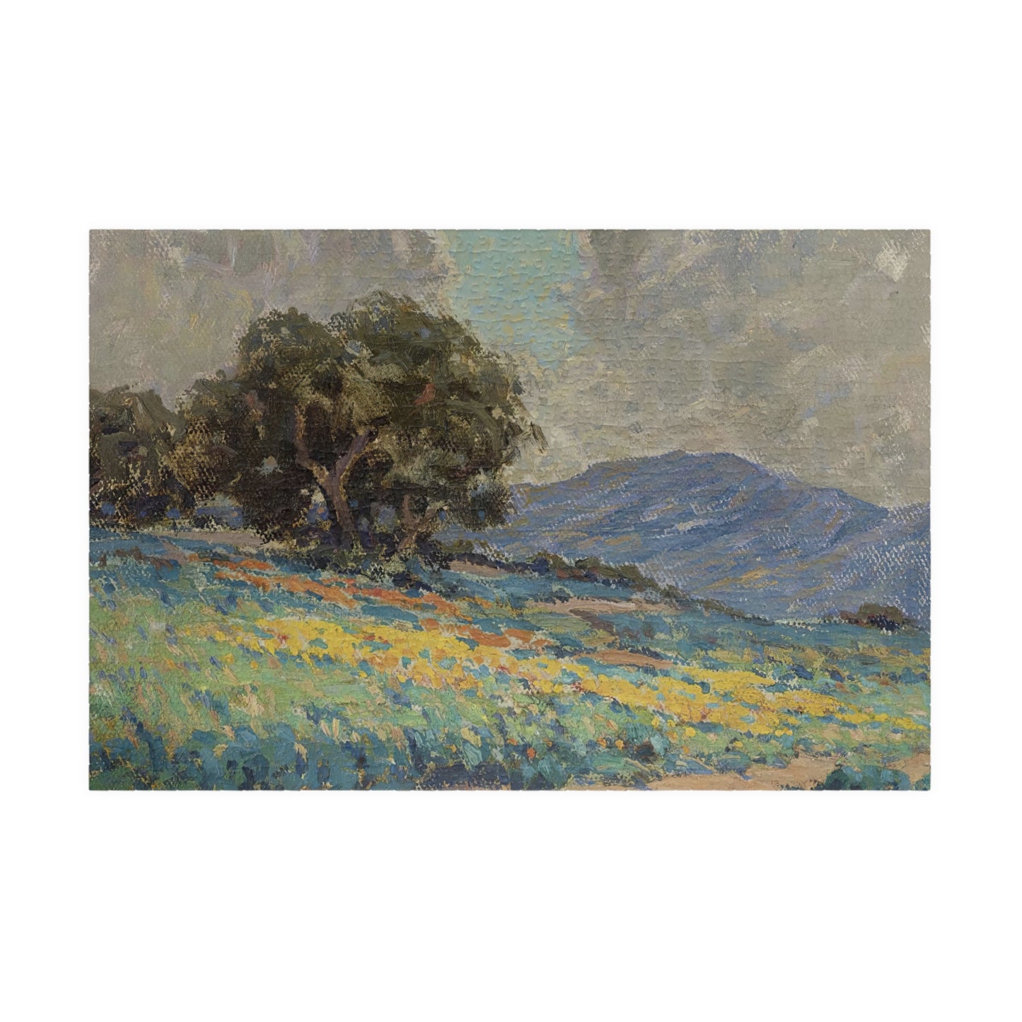 Poppies with Oak Trees Puzzle | Granville Redmond - - 252 pcs (Horizontal) - 