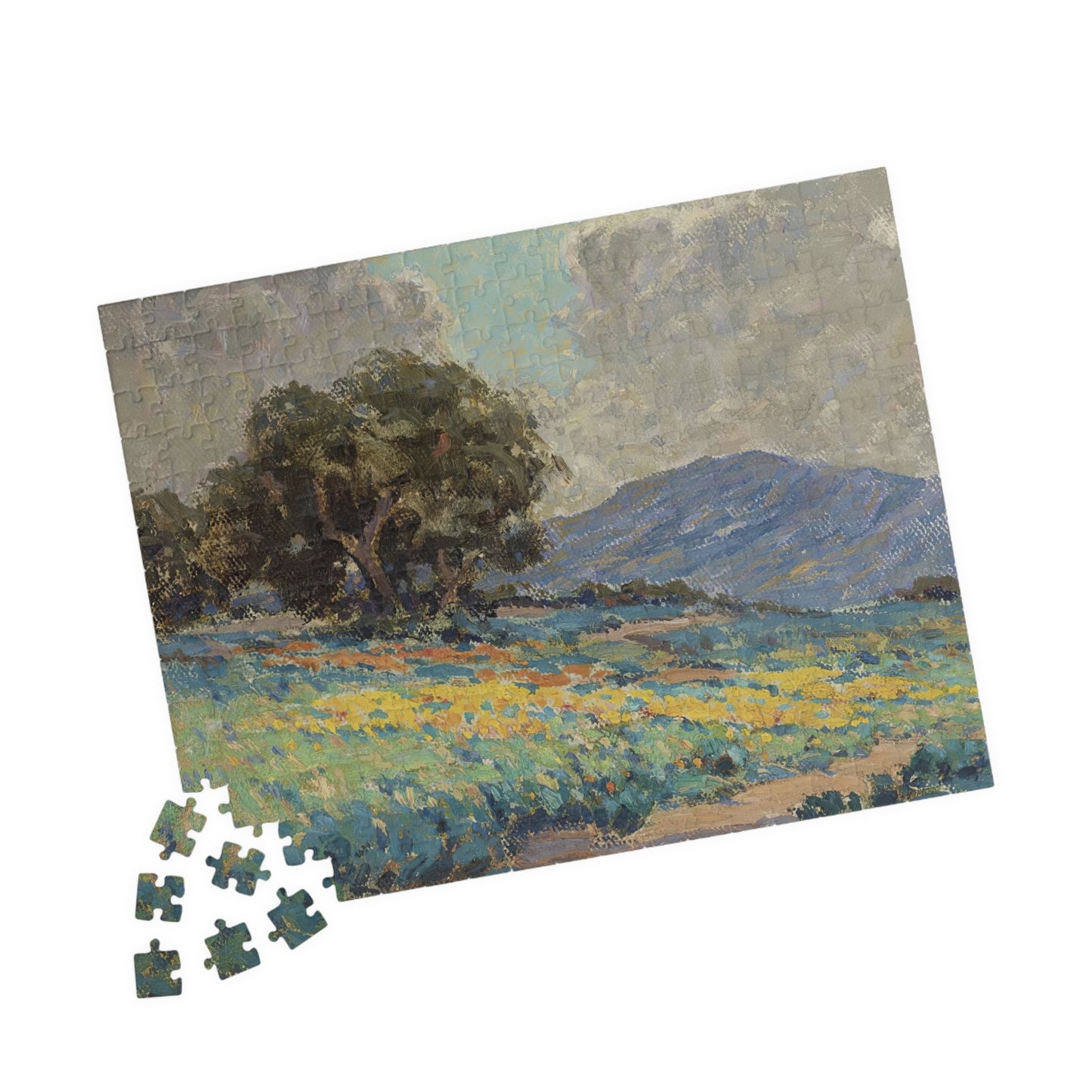 Poppies with Oak Trees Puzzle | Granville Redmond - - 252 pcs (Horizontal) - 