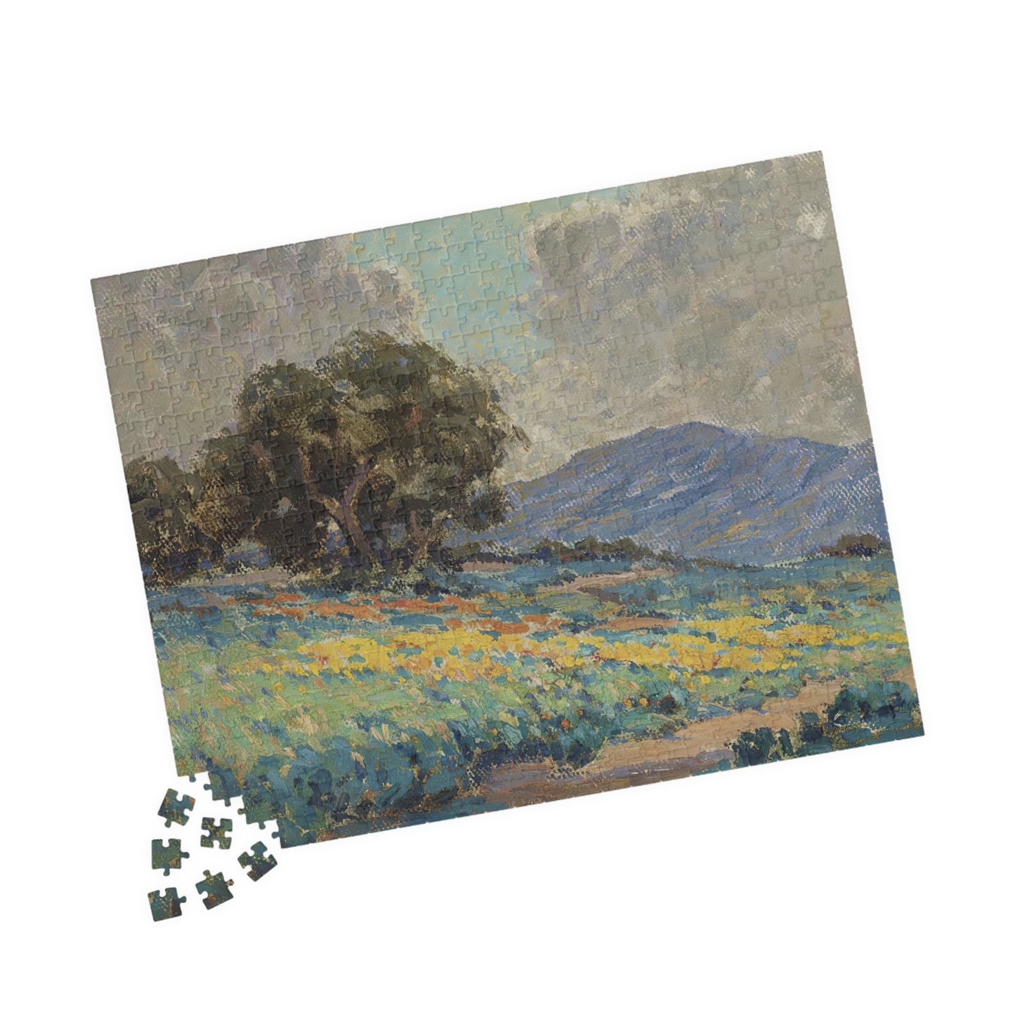 Poppies with Oak Trees Puzzle | Granville Redmond - - 252 pcs (Horizontal) - 
