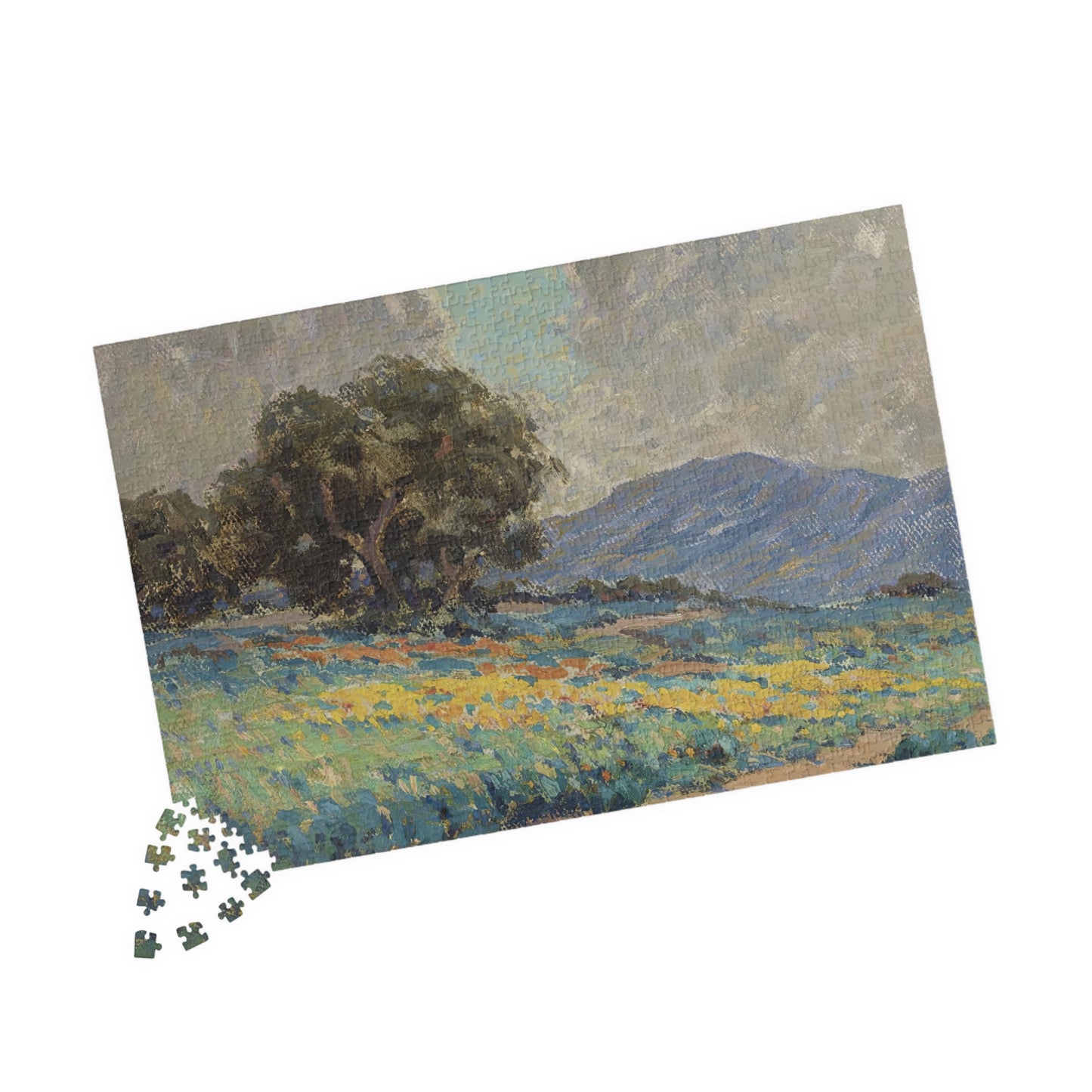 Poppies with Oak Trees Puzzle | Granville Redmond - - 252 pcs (Horizontal) - 