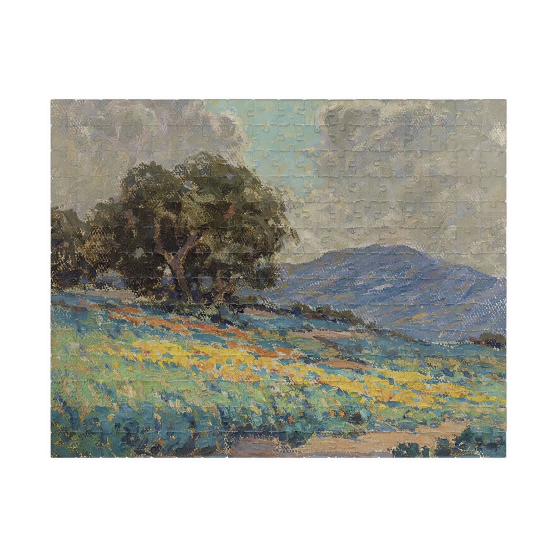 Poppies with Oak Trees Puzzle | Granville Redmond - - 252 pcs (Horizontal) - 