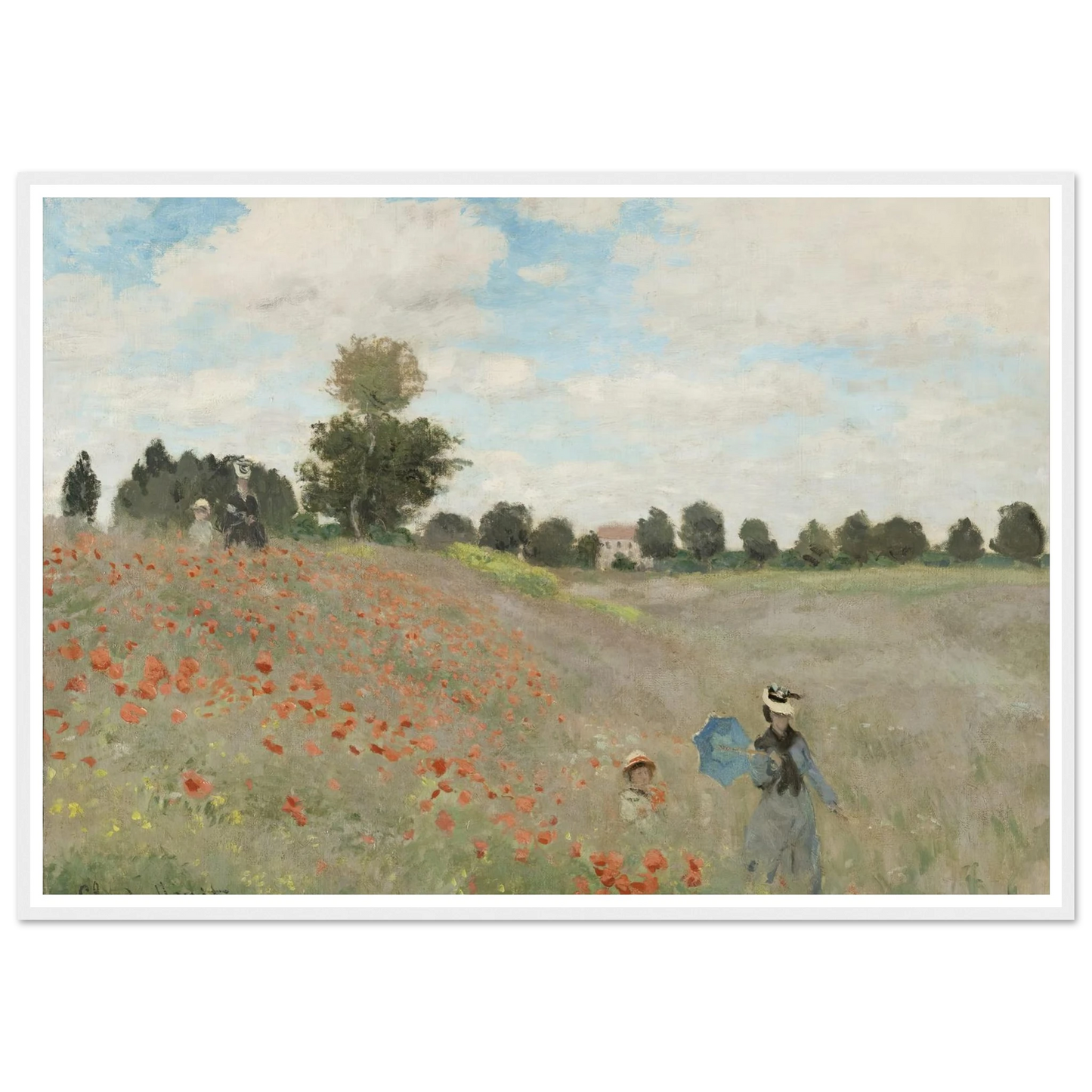 Poppy Field (1881) Art Print | Claude Monet - Framed Poster - 30x40 cm / 12x16″ - Black frame