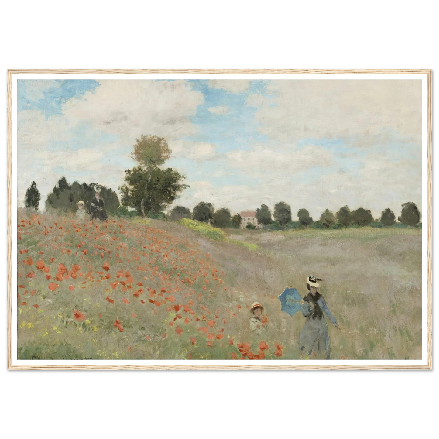 Poppy Field (1881) Art Print | Claude Monet - Framed Poster - 30x40 cm / 12x16″ - Black frame