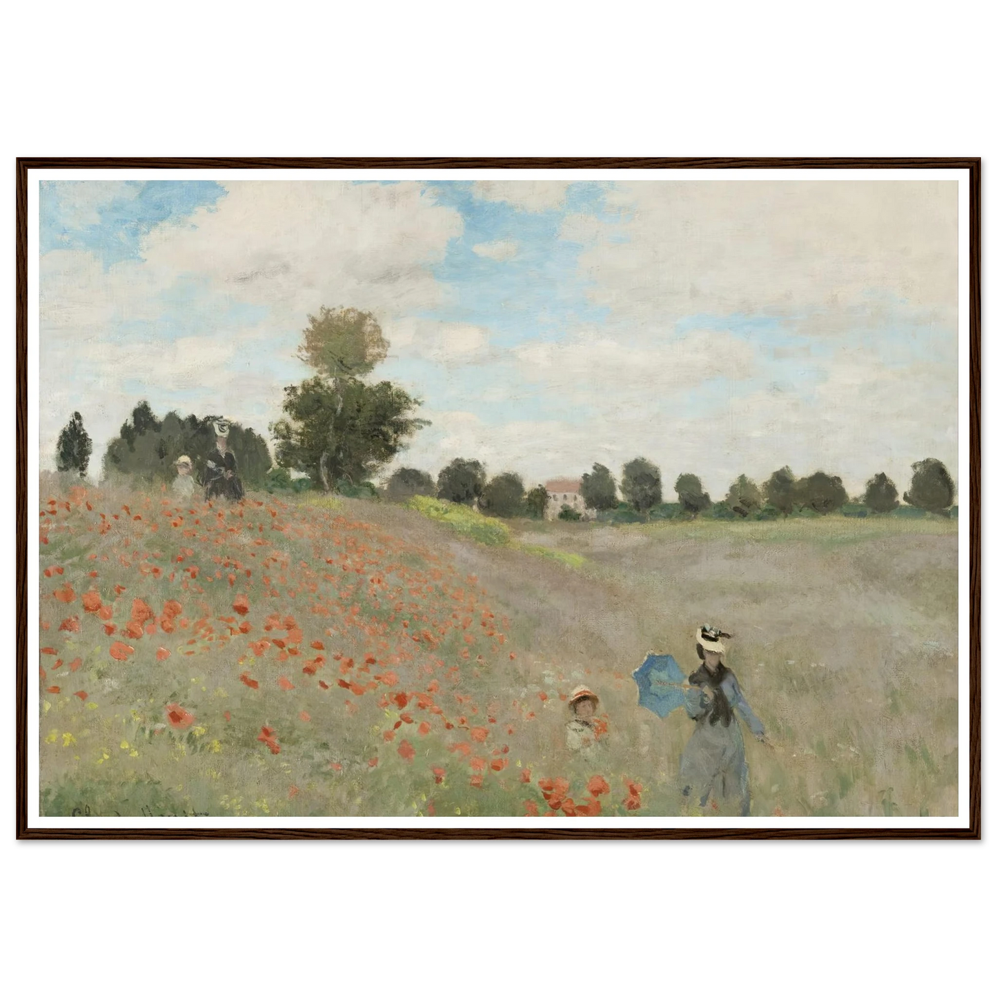 Poppy Field (1881) Art Print | Claude Monet - Framed Poster - 30x40 cm / 12x16″ - Black frame