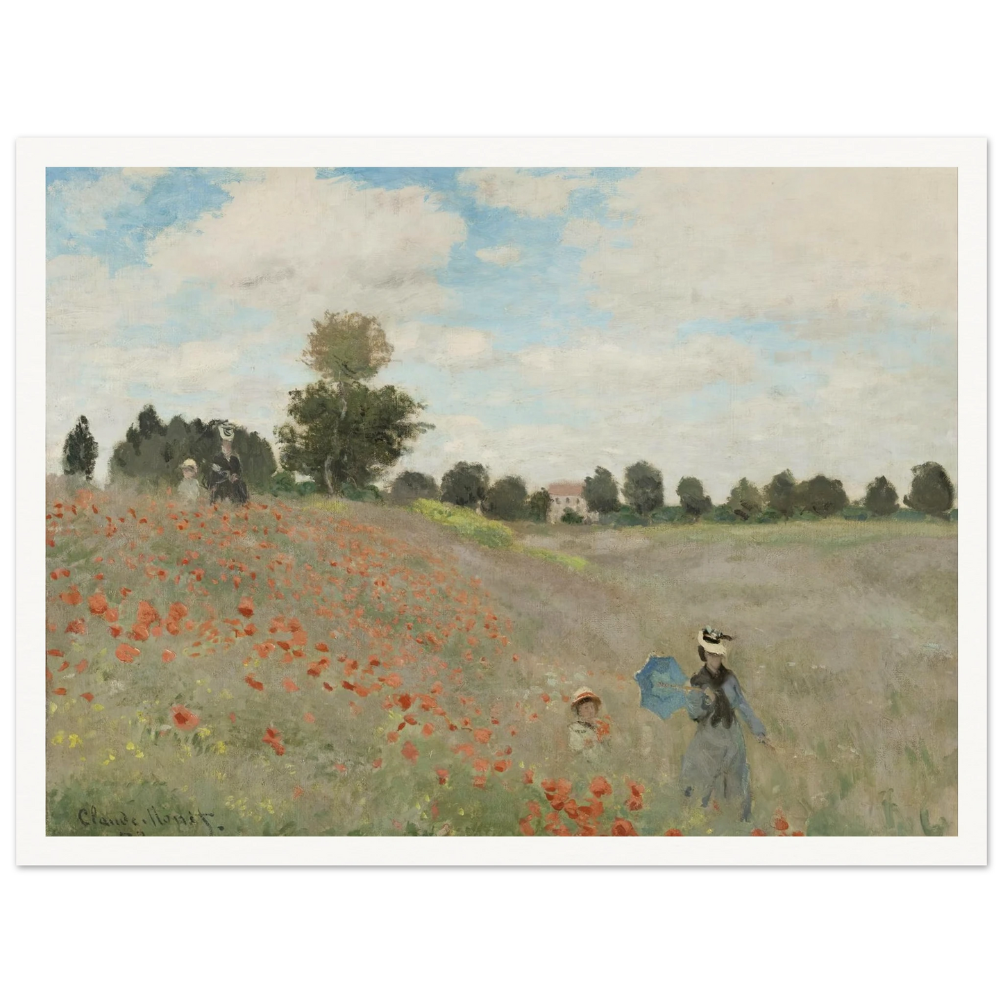 Poppy Field (1881) Art Print | Claude Monet - Framed Poster - 30x40 cm / 12x16″ - Black frame