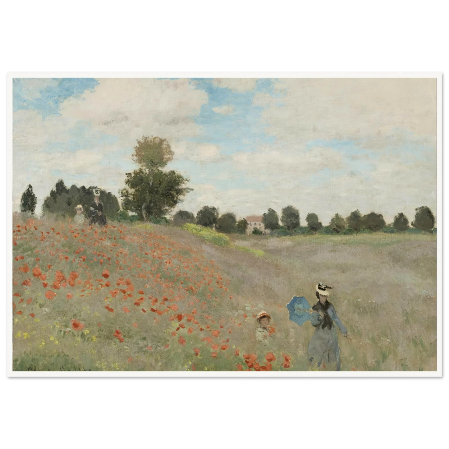 Poppy Field (1881) Art Print | Claude Monet - Framed Poster - 30x40 cm / 12x16″ - Black frame
