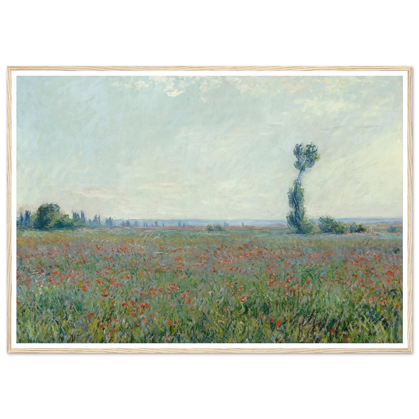 Poppy Field 2 Art Print | Claude Monet - Framed Poster - 30x40 cm / 12x16″ - Black frame