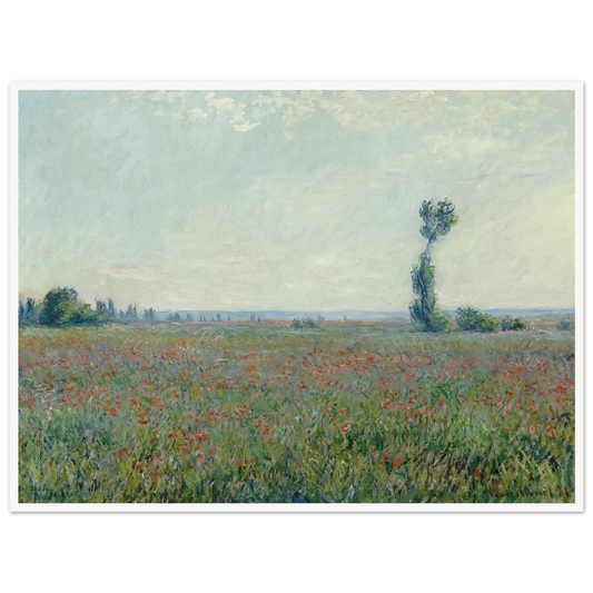 Poppy Field 2 Art Print | Claude Monet - Framed Poster - 30x40 cm / 12x16″ - Black frame