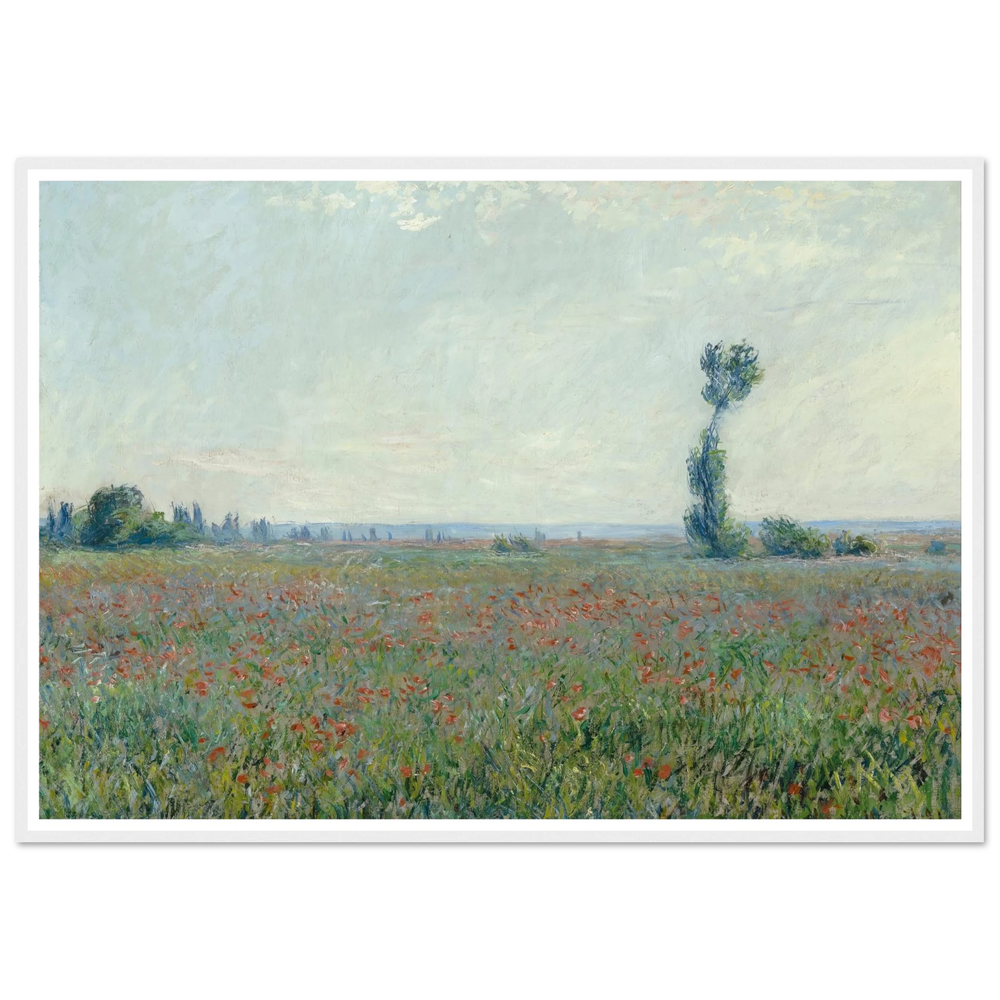 Poppy Field 2 Art Print | Claude Monet - Framed Poster - 30x40 cm / 12x16″ - Black frame