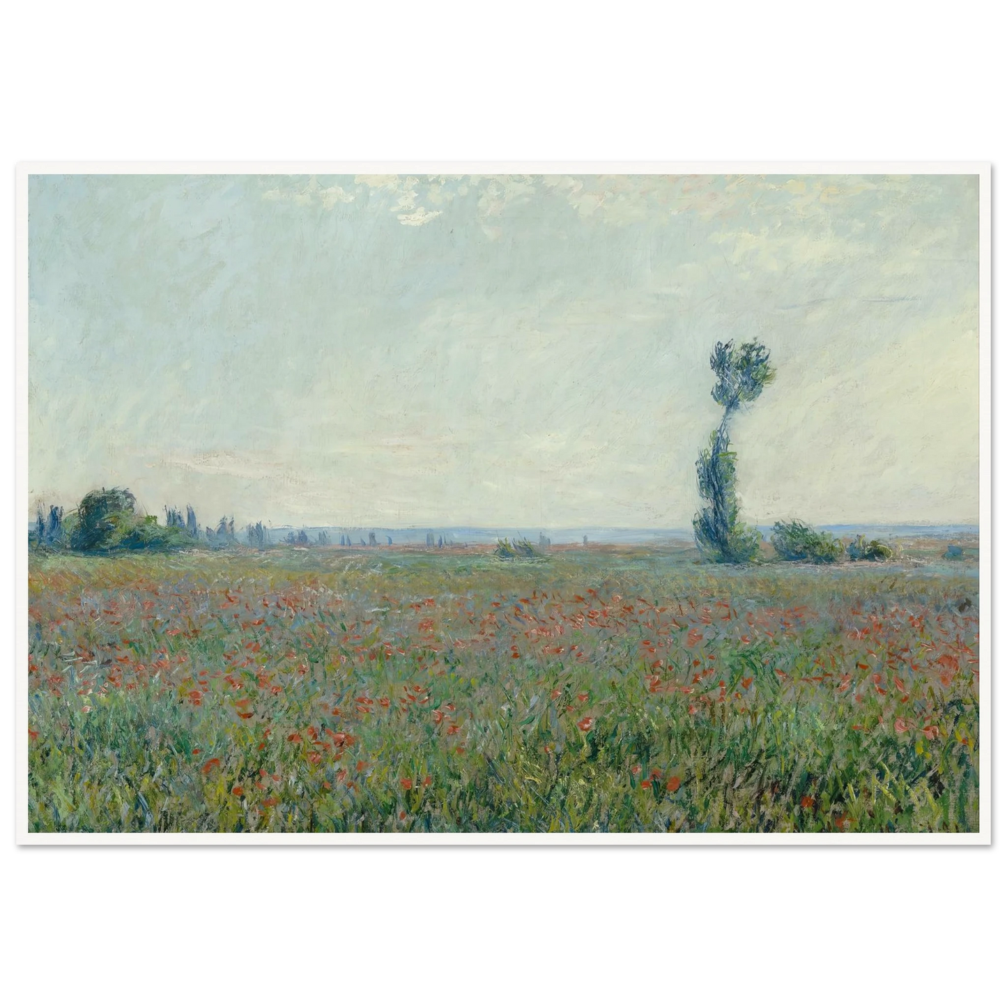 Poppy Field 2 Art Print | Claude Monet - Framed Poster - 30x40 cm / 12x16″ - Black frame
