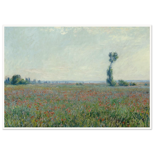 Poppy Field 2 Art Print | Claude Monet - Framed Poster - 30x40 cm / 12x16″ - Black frame