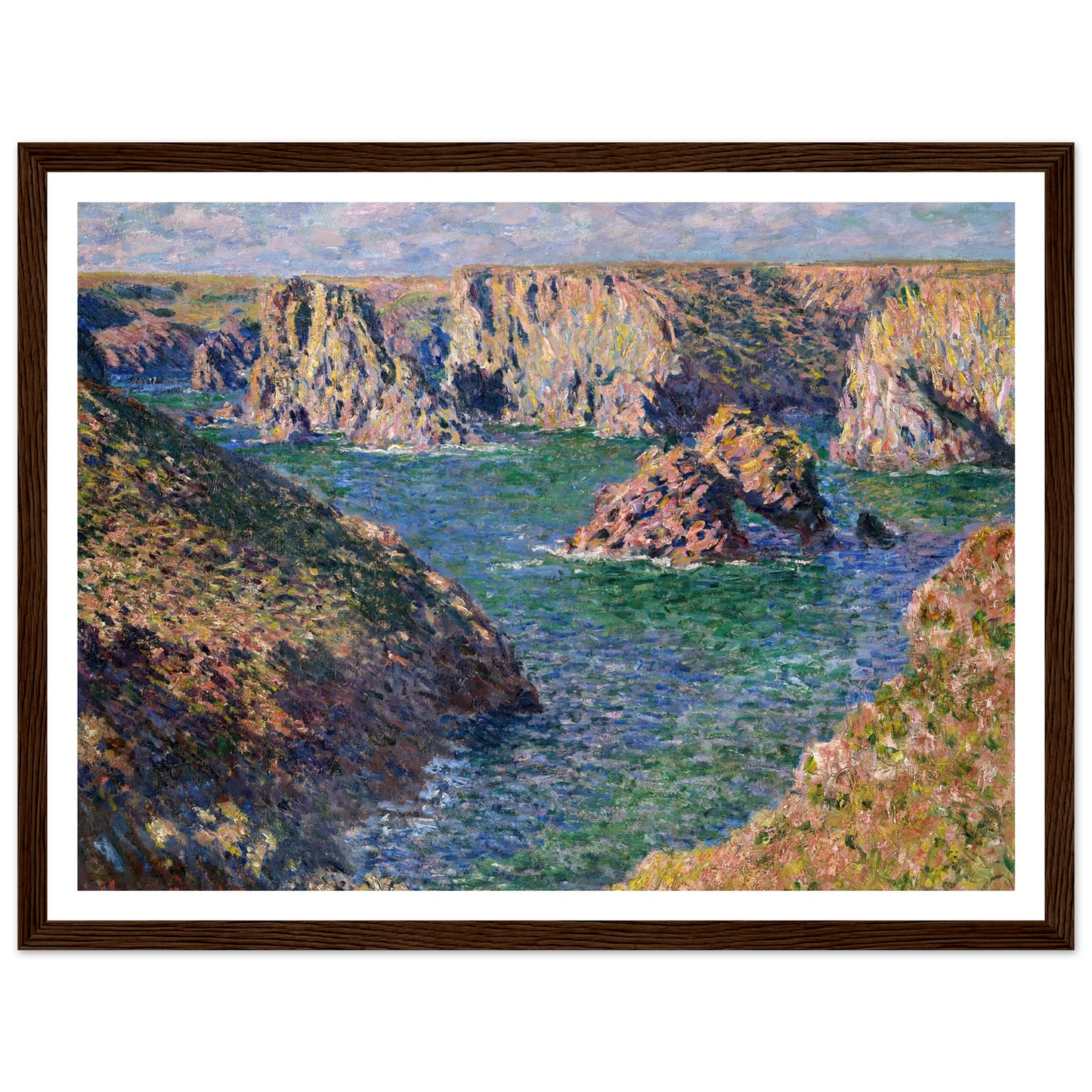 Port-Domois, Belle-Isle (1887) Art Print | Claude Monet - Framed Poster - 30x40 cm / 12x16″ - Black frame