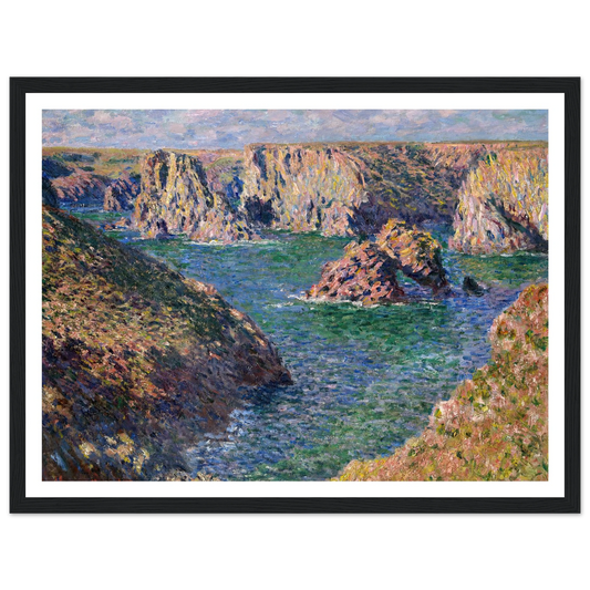 Port-Domois, Belle-Isle (1887) Art Print | Claude Monet - Framed Poster - 30x40 cm / 12x16″ - Black frame