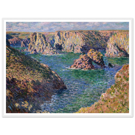 Port-Domois, Belle-Isle (1887) Art Print | Claude Monet - Framed Poster - 30x40 cm / 12x16″ - Black frame