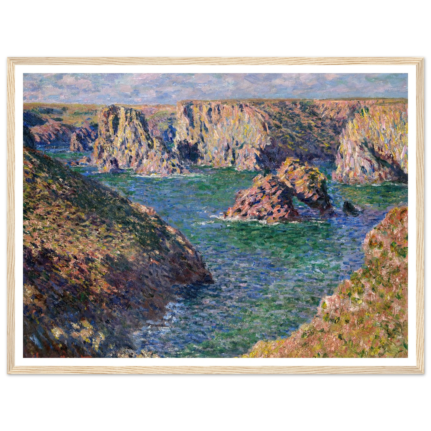 Port-Domois, Belle-Isle (1887) Art Print | Claude Monet - Framed Poster - 30x40 cm / 12x16″ - Black frame