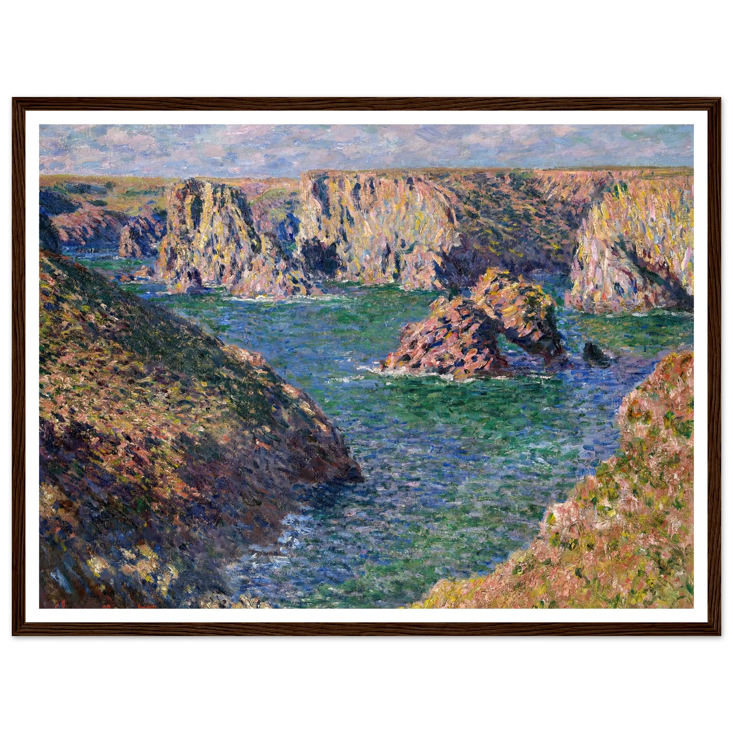 Port-Domois, Belle-Isle (1887) Art Print | Claude Monet - Framed Poster - 30x40 cm / 12x16″ - Black frame