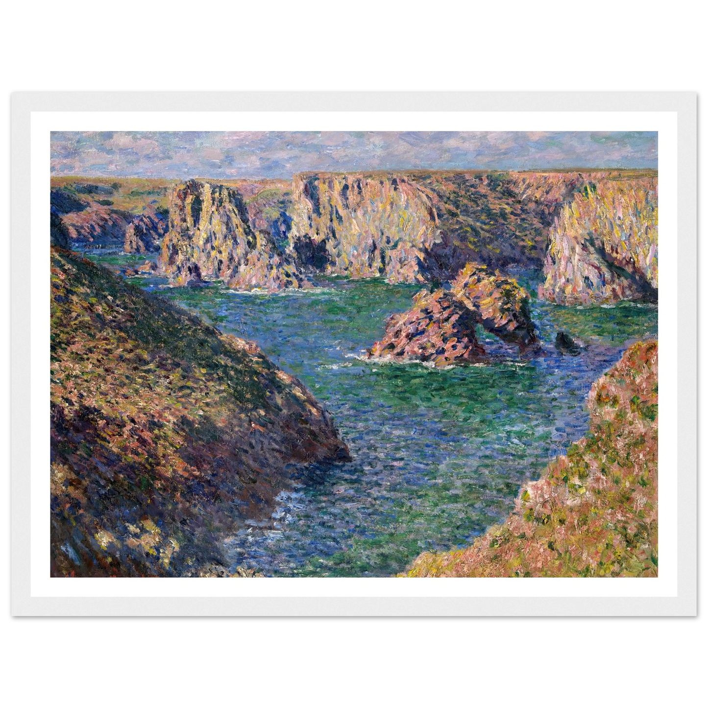 Port-Domois, Belle-Isle (1887) Art Print | Claude Monet - Framed Poster - 30x40 cm / 12x16″ - Black frame