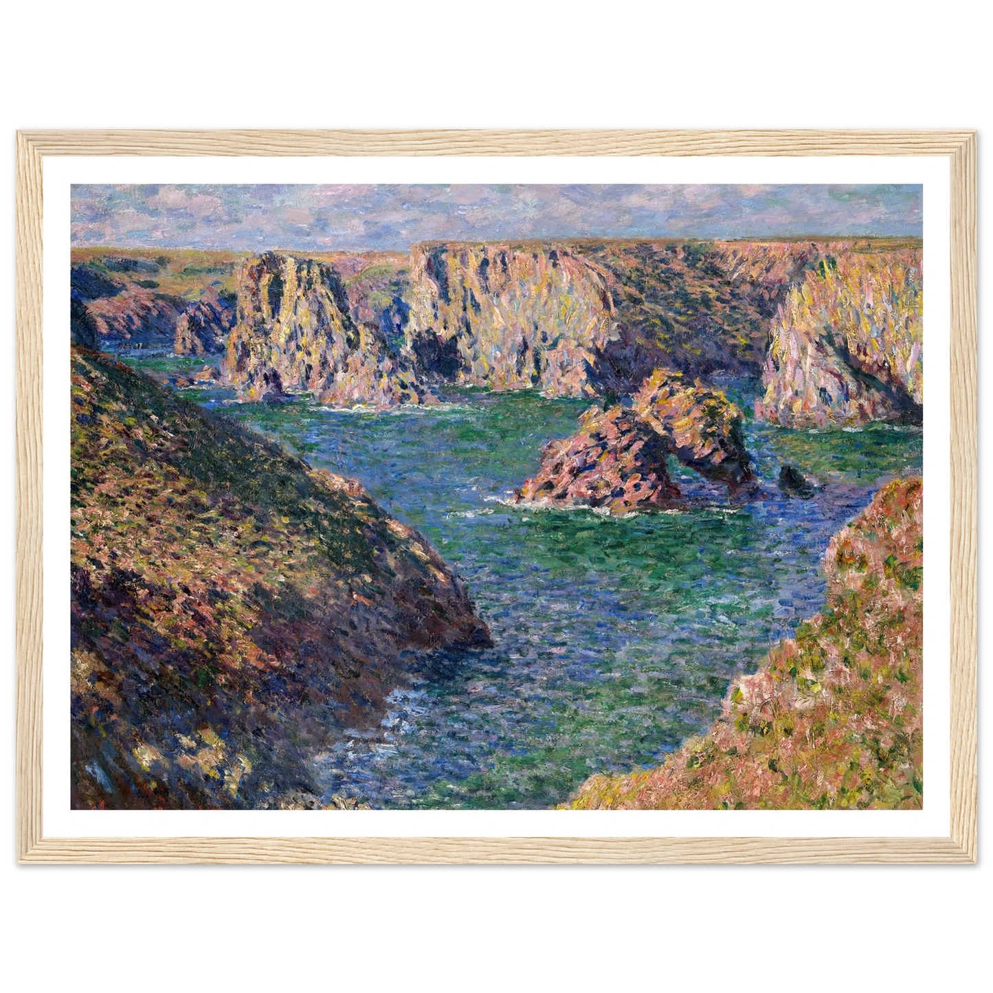 Port-Domois, Belle-Isle (1887) Art Print | Claude Monet - Framed Poster - 30x40 cm / 12x16″ - Black frame