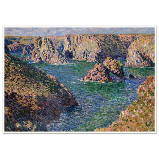 Port-Domois, Belle-Isle (1887) Art Print | Claude Monet - Framed Poster - 30x40 cm / 12x16″ - Black frame