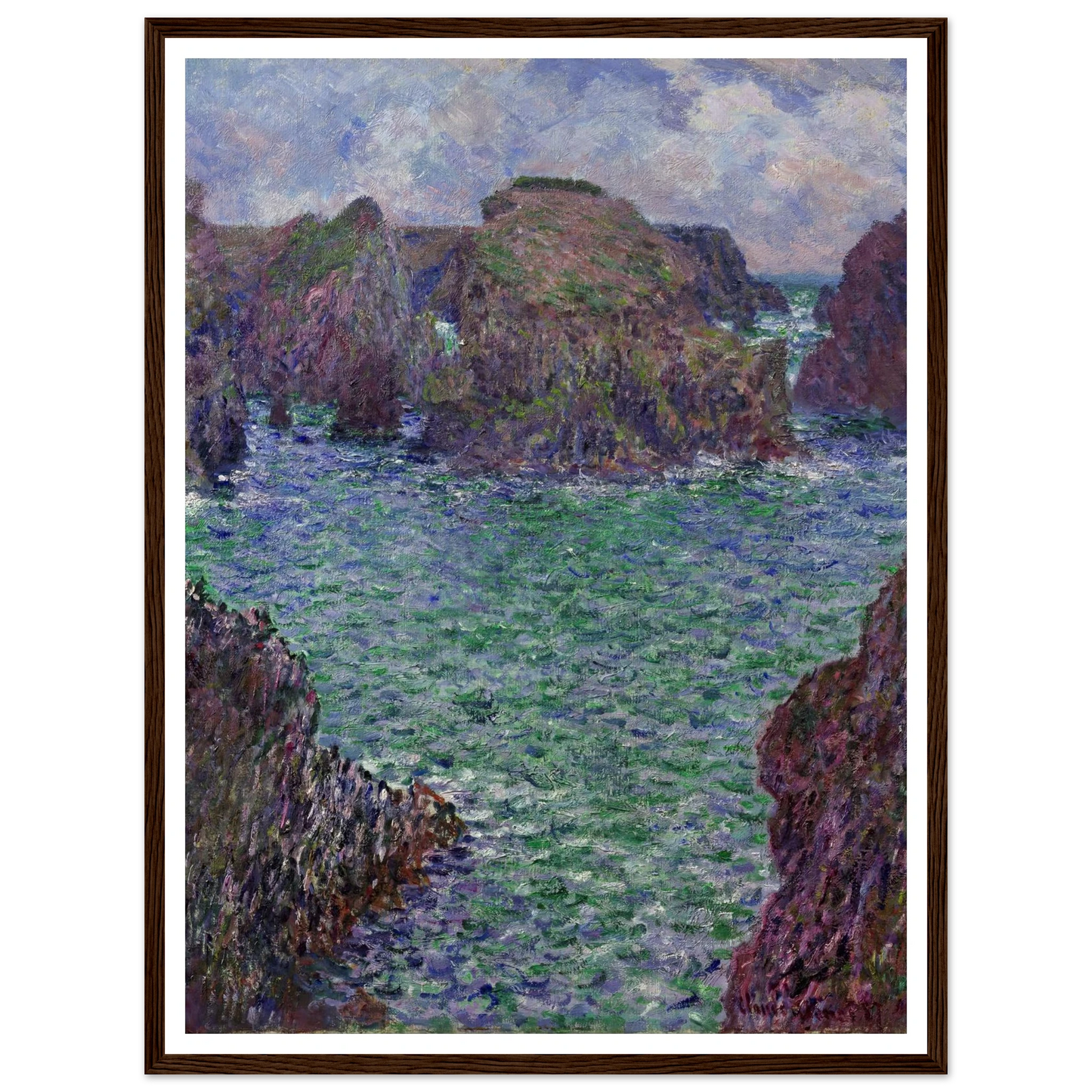 Port-Goulphar, Belle-Île (1887) Art Print | Claude Monet - Framed Poster - 30x40 cm / 12x16″ - Black frame