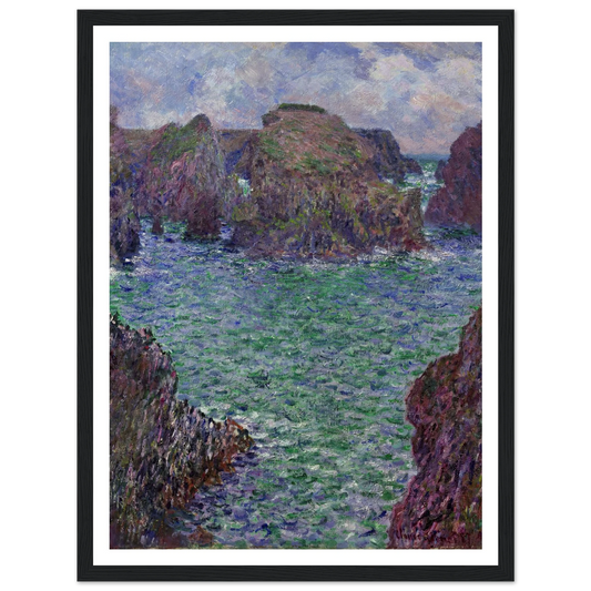 Port-Goulphar, Belle-Île (1887) Art Print | Claude Monet - Framed Poster - 30x40 cm / 12x16″ - Black frame