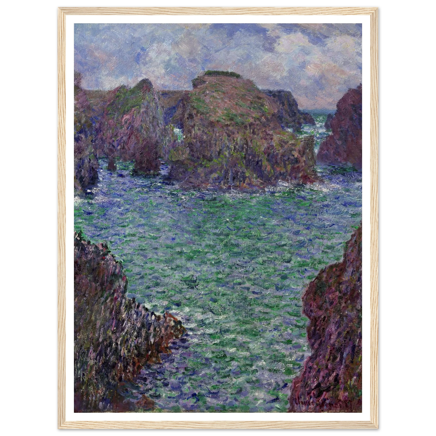 Port-Goulphar, Belle-Île (1887) Art Print | Claude Monet - Framed Poster - 30x40 cm / 12x16″ - Black frame