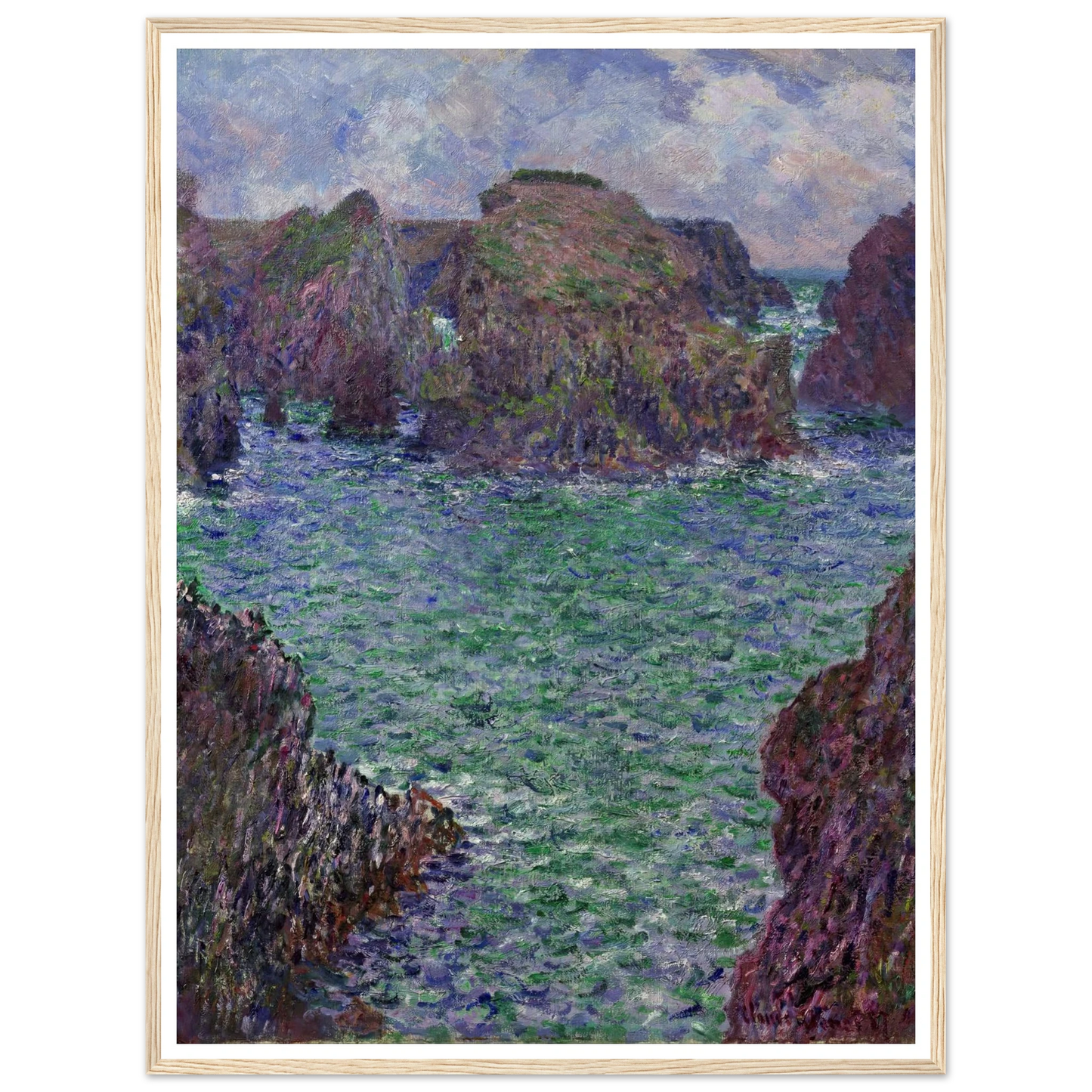 Port-Goulphar, Belle-Île (1887) Art Print | Claude Monet - Framed Poster - 30x40 cm / 12x16″ - Black frame