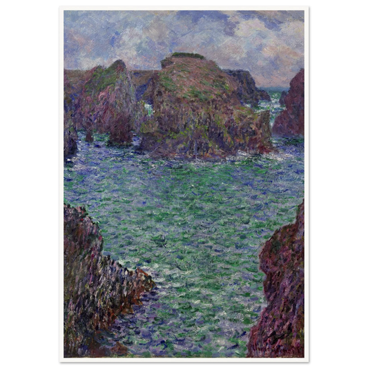 Port-Goulphar, Belle-Île (1887) Art Print | Claude Monet - Framed Poster - 30x40 cm / 12x16″ - Black frame