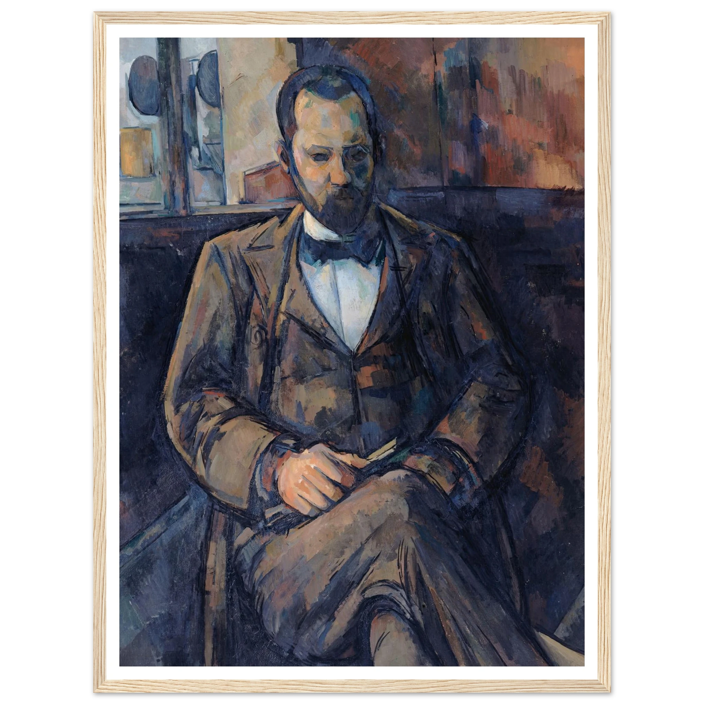 Portrait d’Ambroise Vollard (1899) Art Print | Paul Cezanne - Framed Poster - 30x40 cm / 12x16″ - Black frame